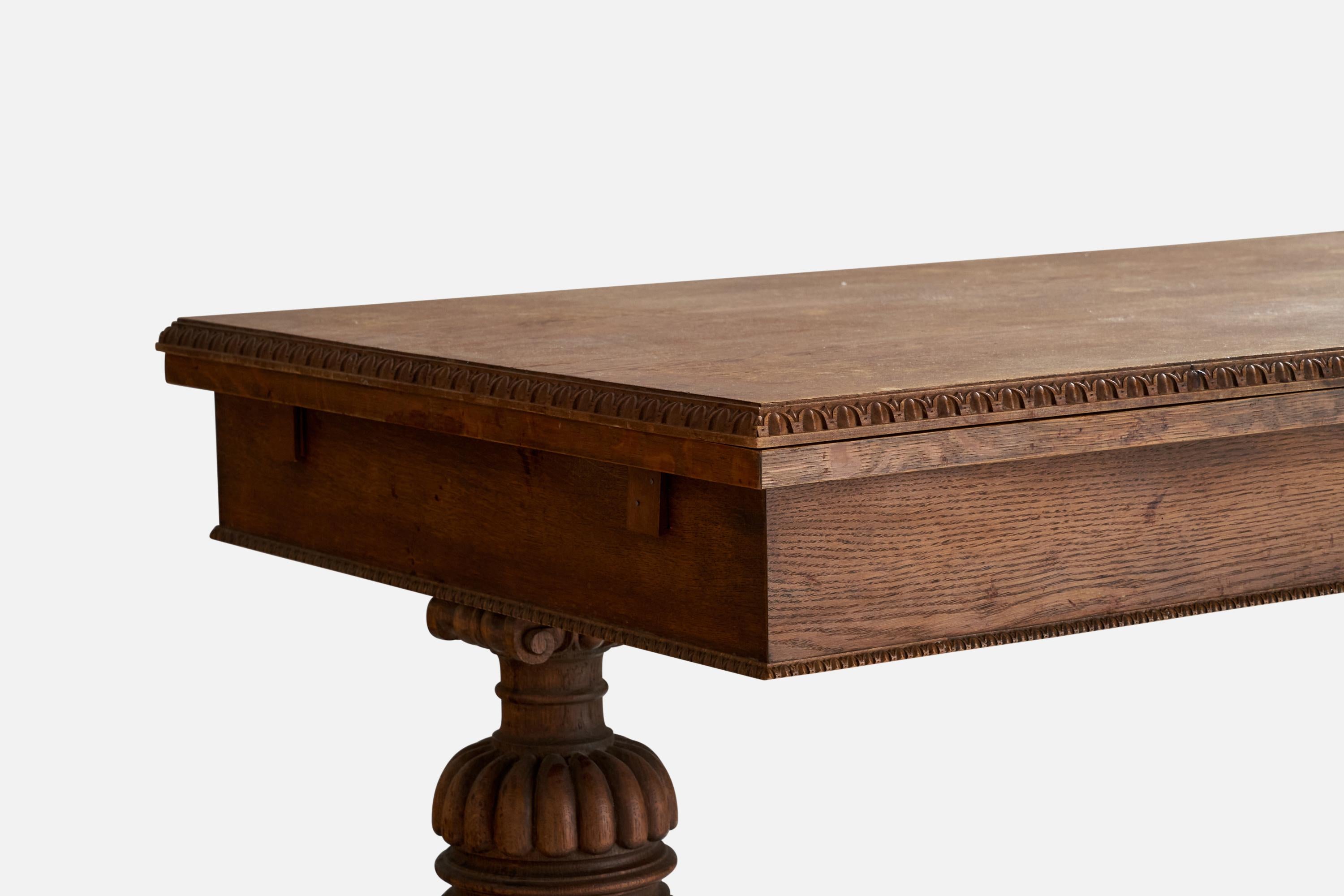 Scandinavian Modern Swedish Designer, Center Table, Oak, Sweden, 1930s For Sale