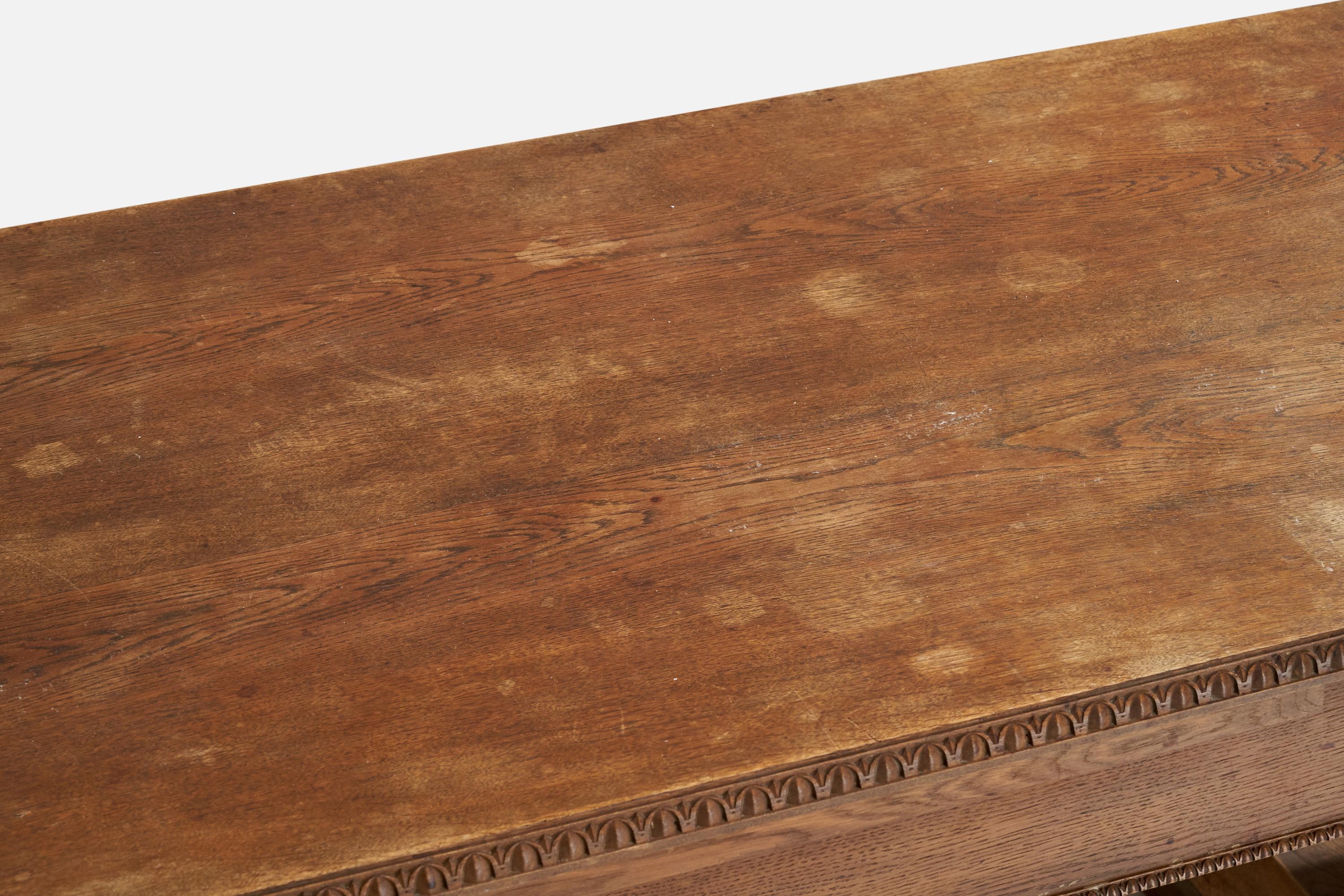 Swedish Designer, Center Table, Oak, Sweden, 1930s For Sale 2