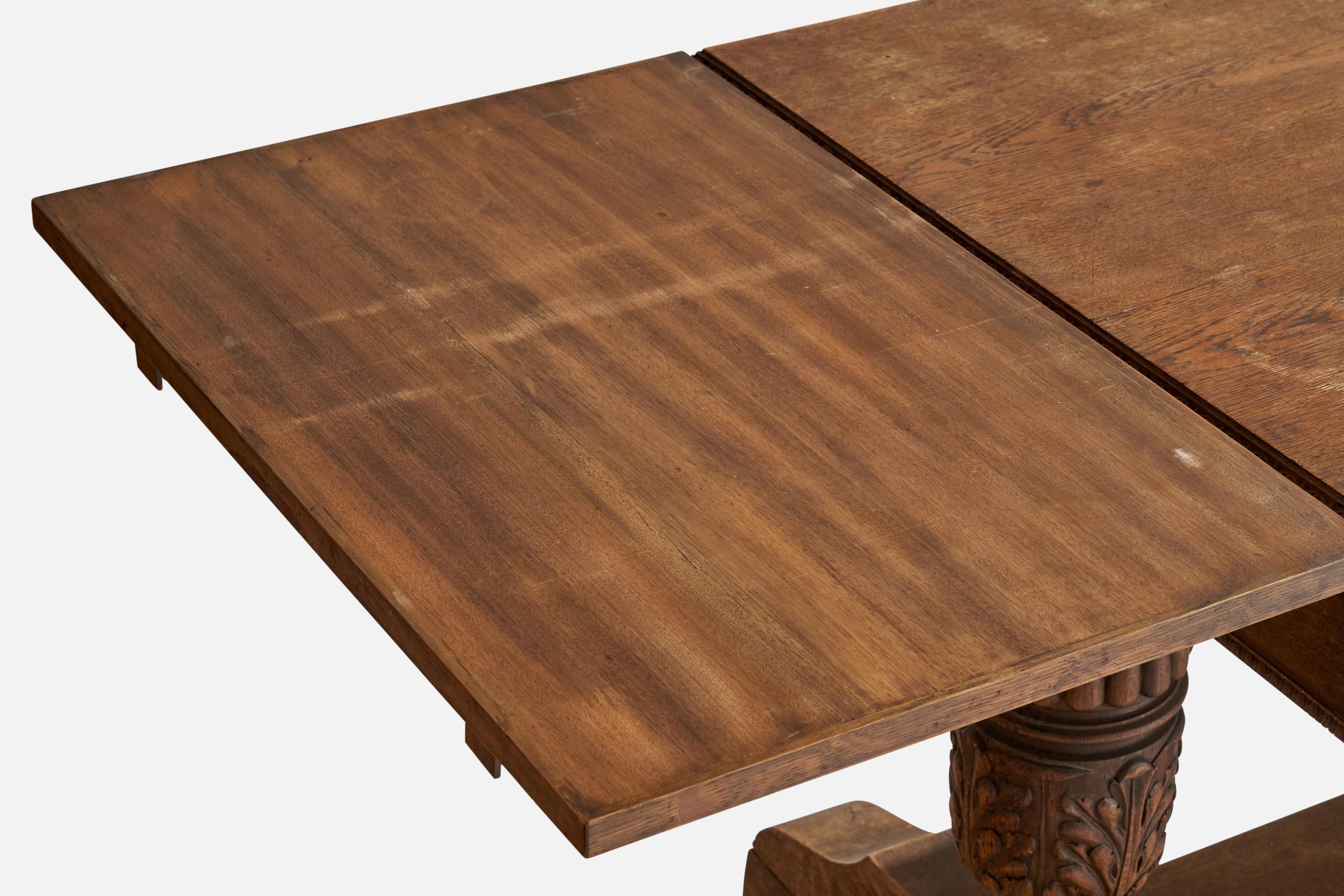 Swedish Designer, Center Table, Oak, Sweden, 1930s For Sale 3