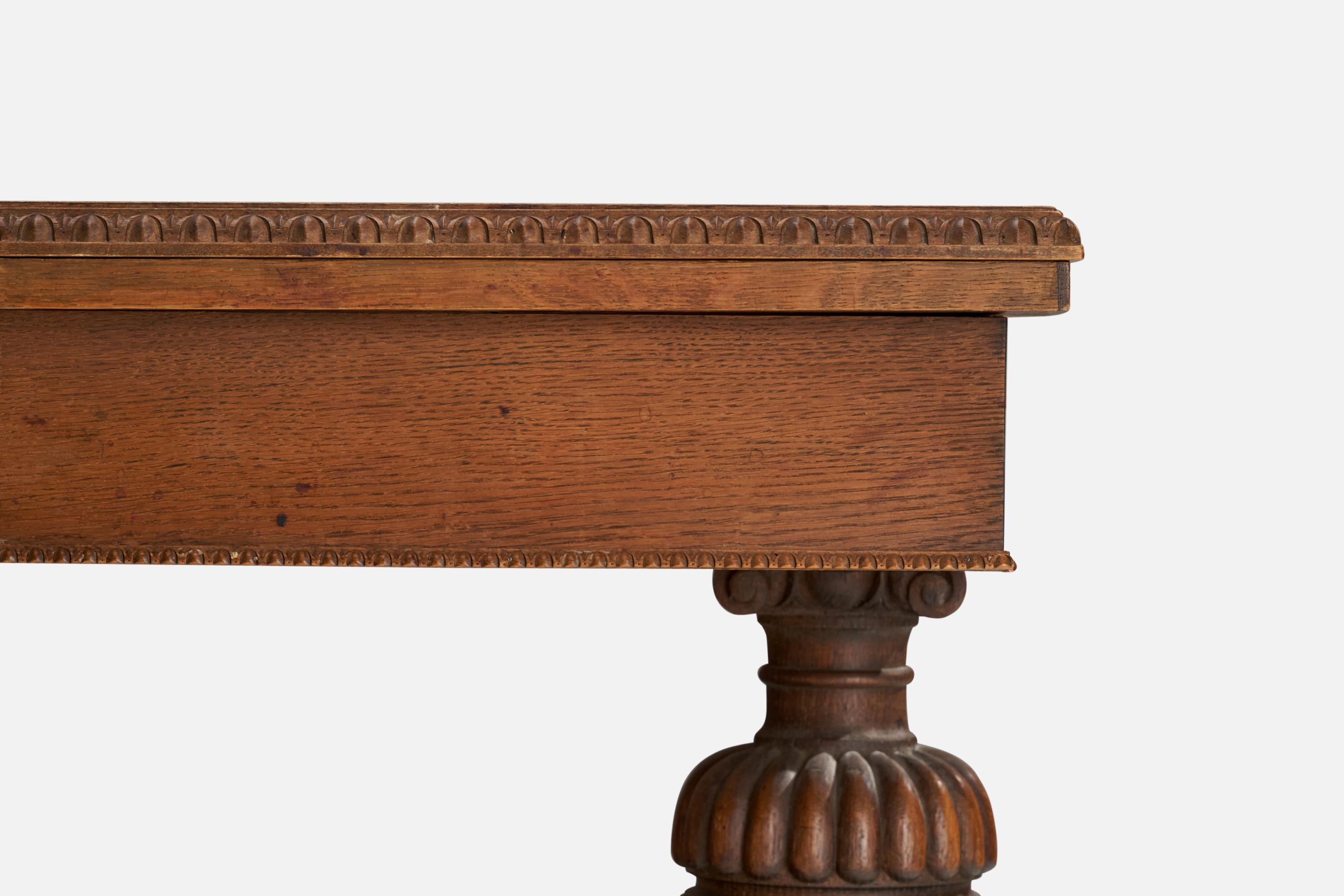Swedish Designer, Center Table, Oak, Sweden, 1930s For Sale 4