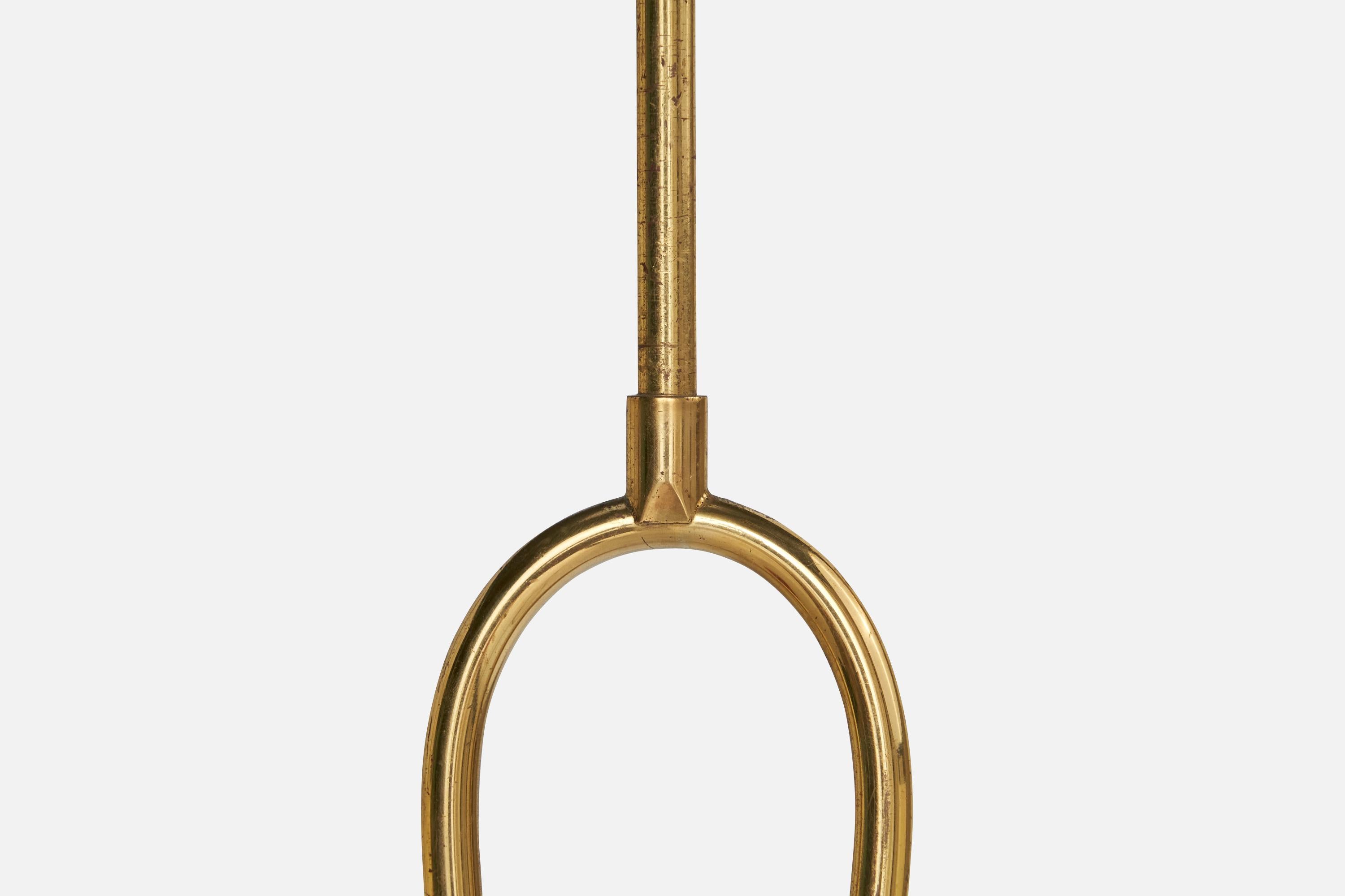 Swedish Designer, Chandelier, Brass, Metal, Acrylic, Sweden, 1950s For Sale 4