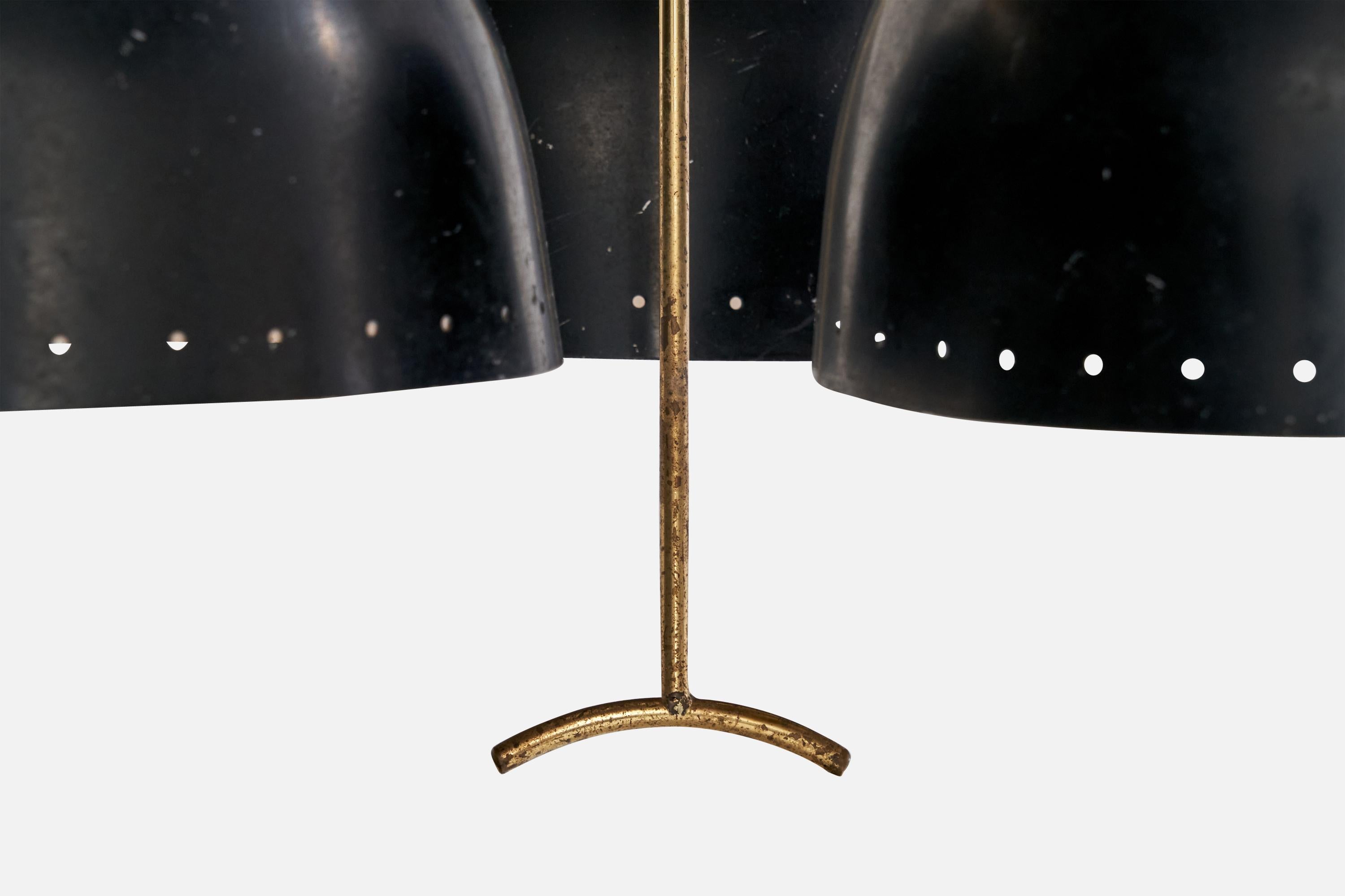 Metallo Lampadario di design svedese, ottone, metallo, Svezia, anni '50 in vendita