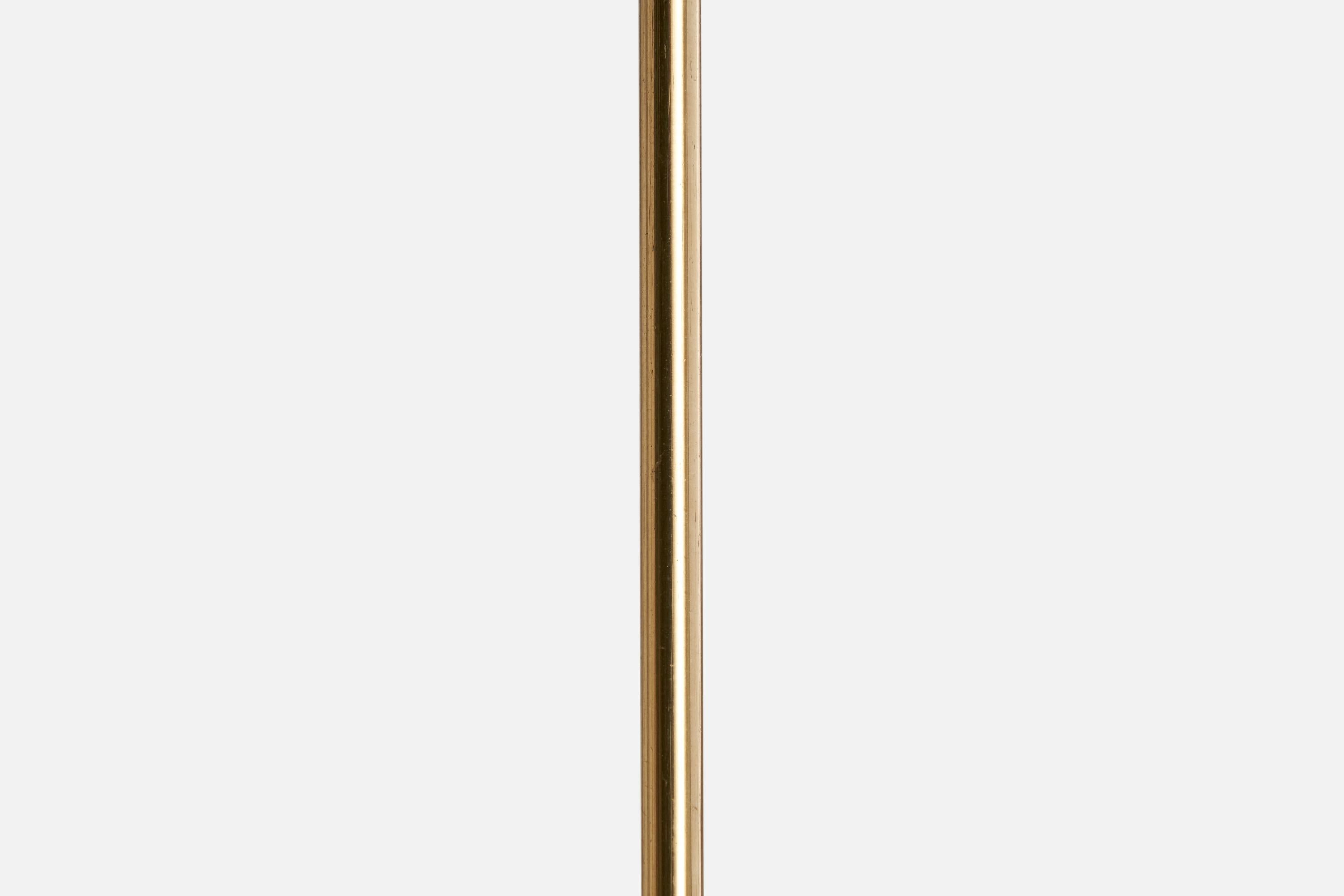 Designer svedese, lampadario, ottone, legno, tessuto, Svezia, anni '1940 in vendita 4