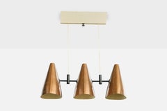 Swedish Designer, Chandelier, Metal, Copper, Sweden, 1950s