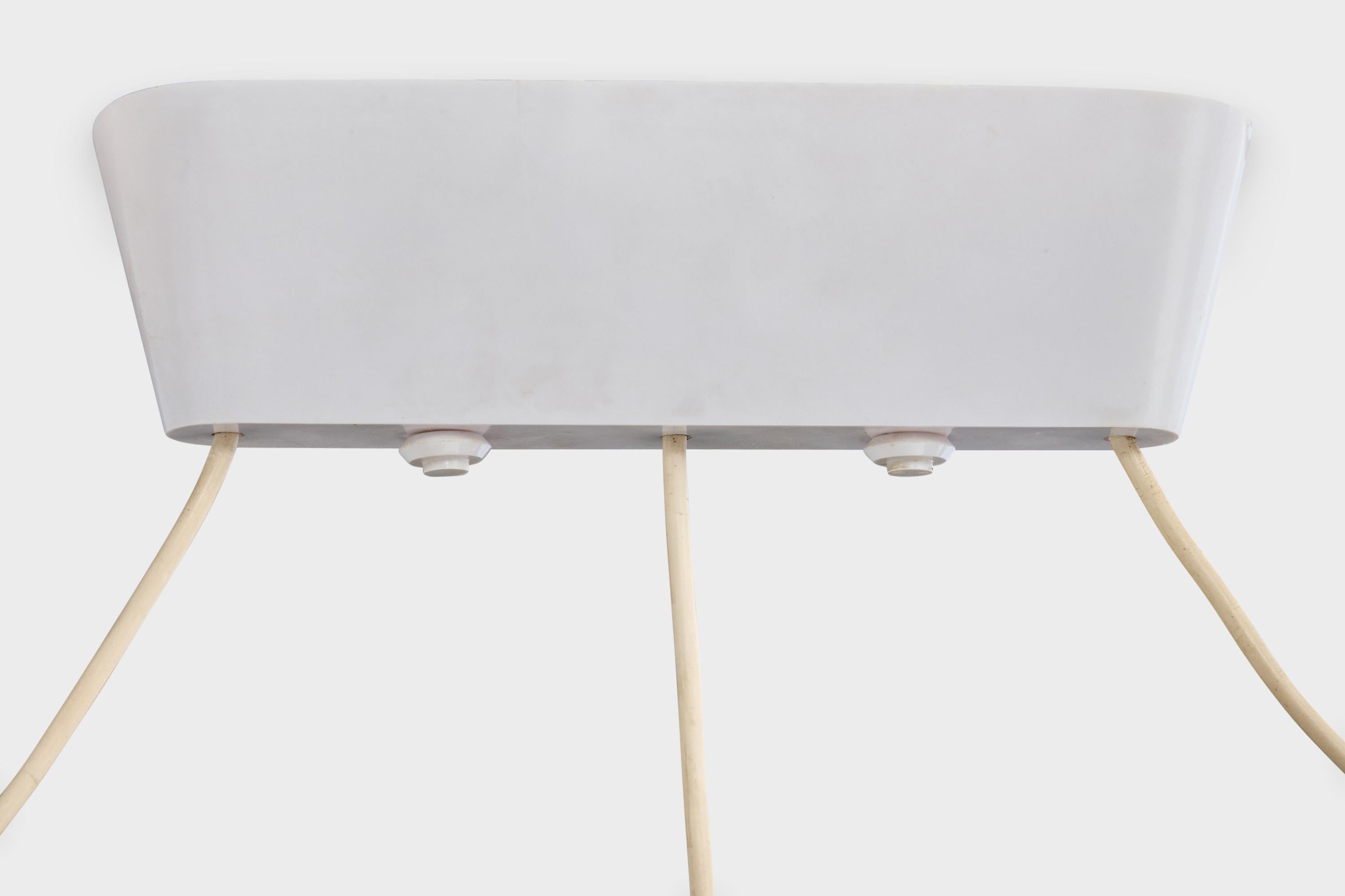 Designer suédois, lustre, teck, tissu, Suède, années 1950 en vente 2