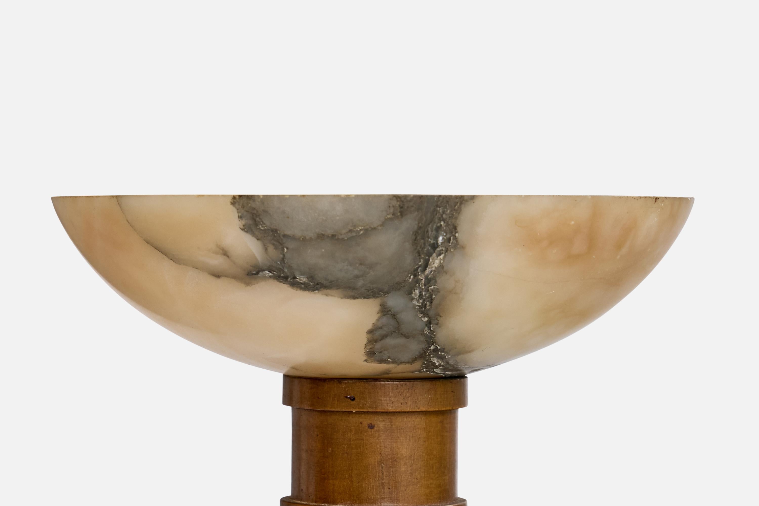 Designer svedese, lampadario, Wood, Alabastro, Svezia, anni '20 in vendita 2