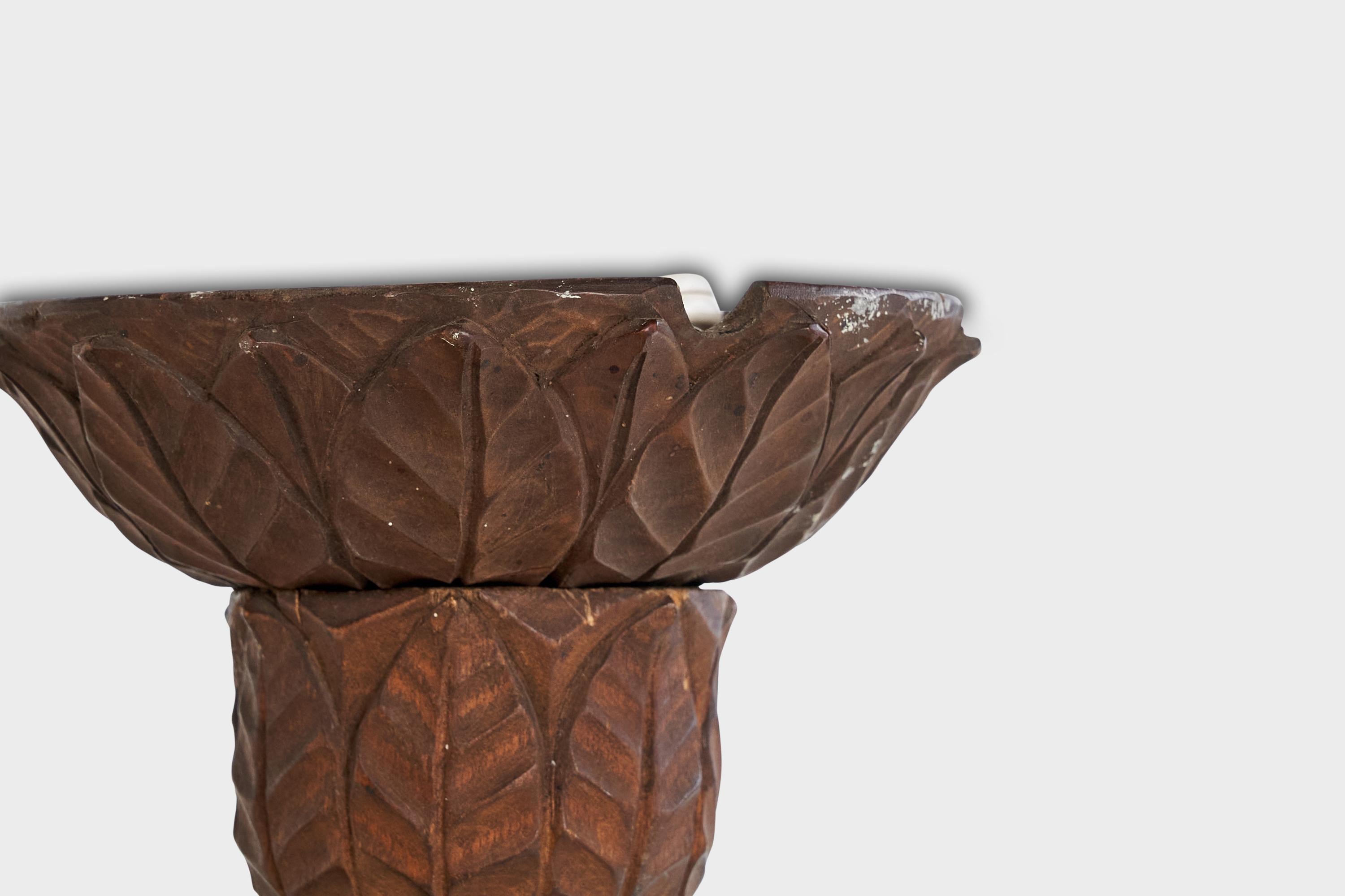 Schwedischer Designer, Kronleuchter, Holz, Stoff, Schweden, 1900er Jahre im Angebot 7