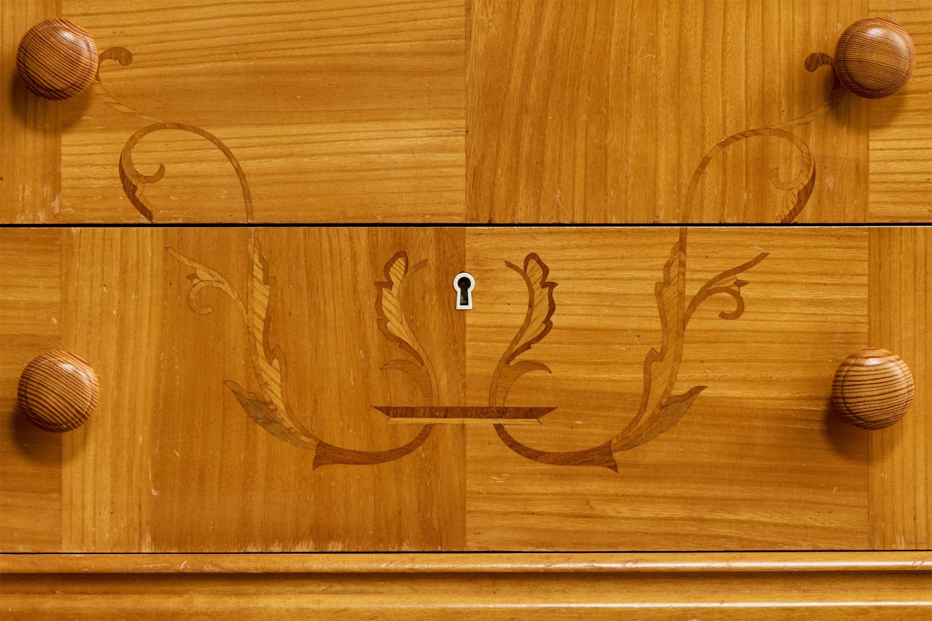 Cassettiera di design svedese, Oak, Betulla, Svezia, anni '30 in vendita 5