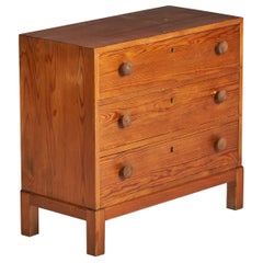 Schwedische Designerin, Kommode, Kiefernholz, Schweden, 1930er Jahre
