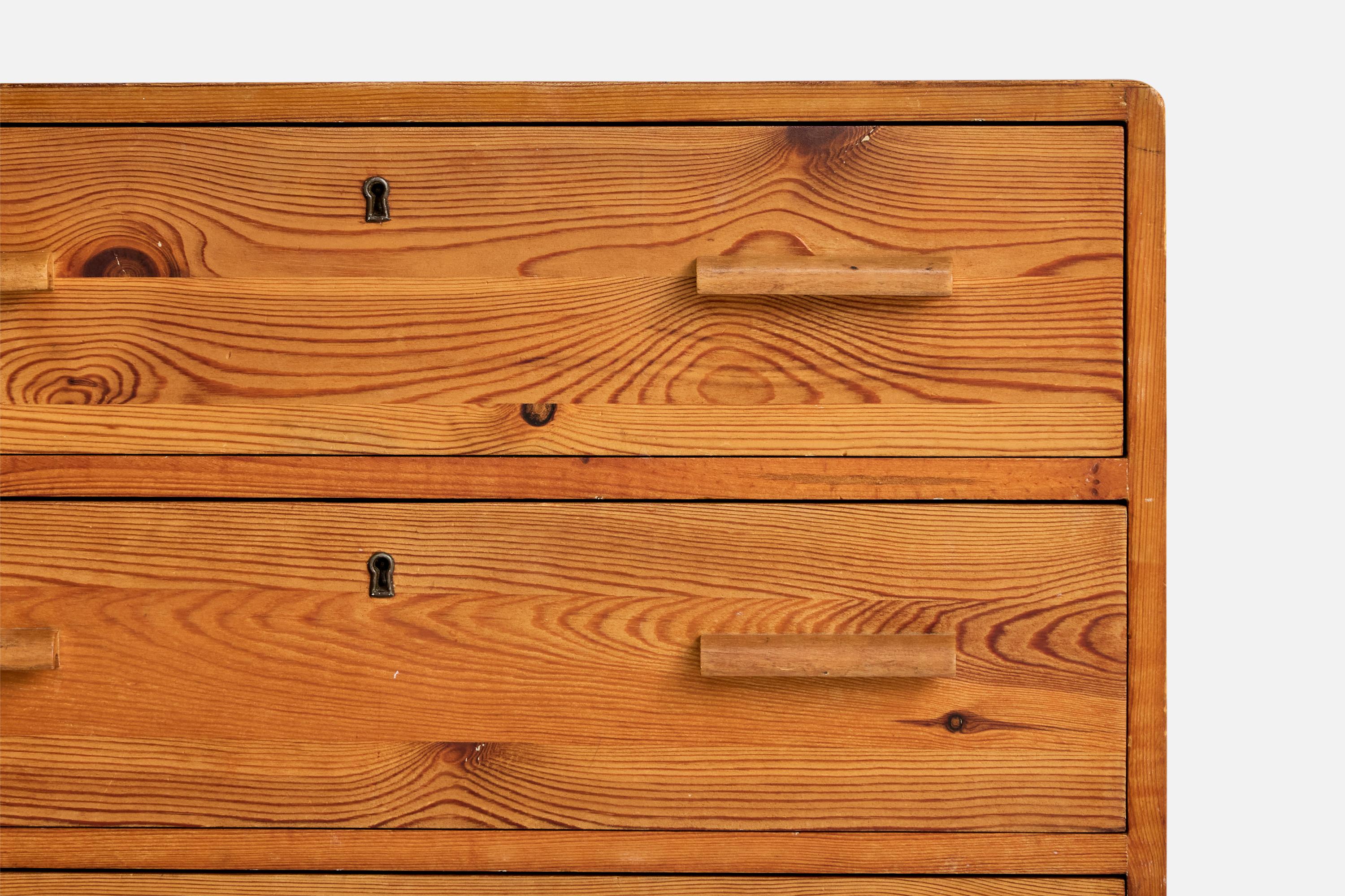 Suédois Créateur suédois, commode en pin, Suède, années 1940 en vente