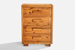 Swedish Designer, Chest of Drawers, Pine, Sweden, 1970s