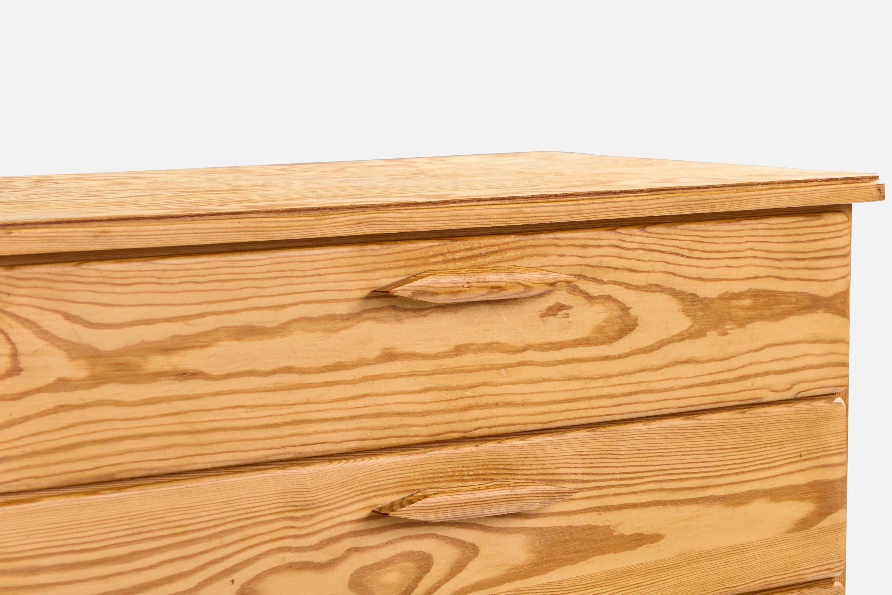 Swedish Designer, Chest of Drawers, Pine, Sweden, 1970s For Sale 1