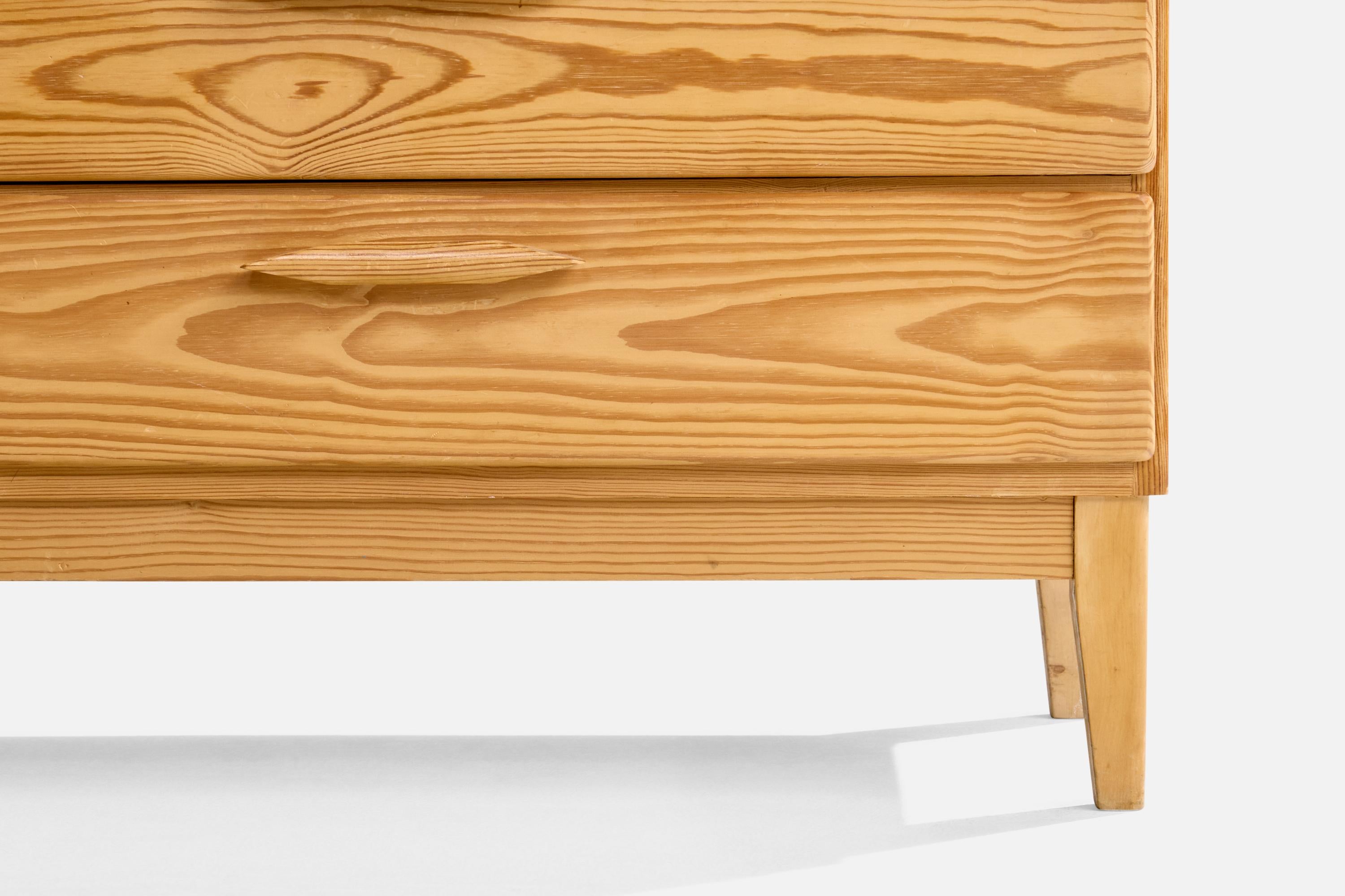 Swedish Designer, Chest of Drawers, Pine, Sweden, 1970s For Sale 3