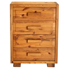 Swedish Designer, Chest of Drawers, Pine, Sweden, 1970s