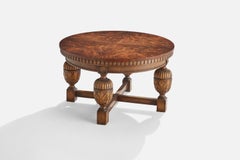 Schwedischer Designer, Couchtisch, Birke, Schweden, 1930er Jahre