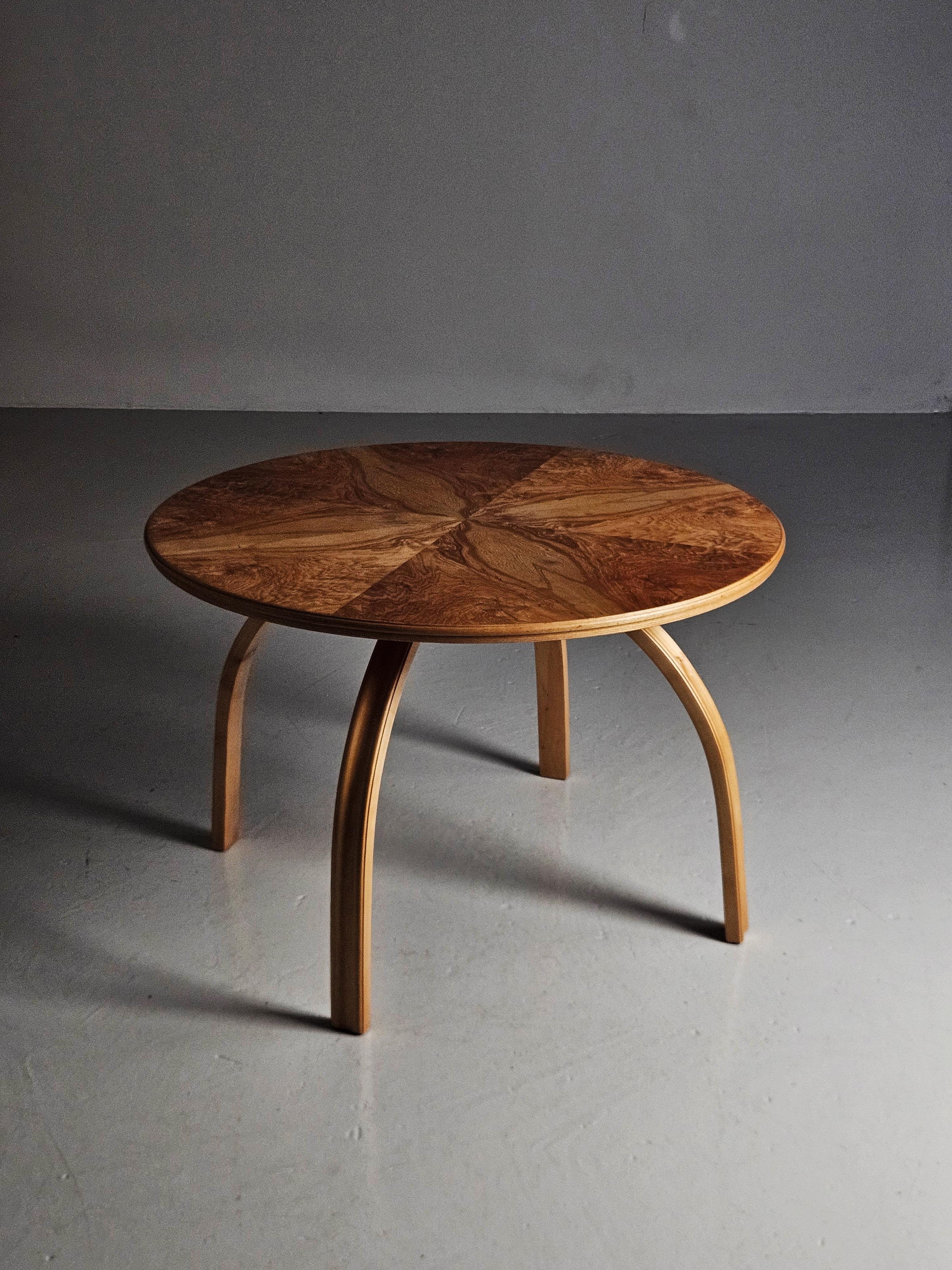 Swedish modern coffee table by unknown designer, produced by Bodafors during the 1950s.