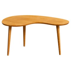 Swedish Designer, Coffee Table, Oak, Birch, Sweden, 1950s