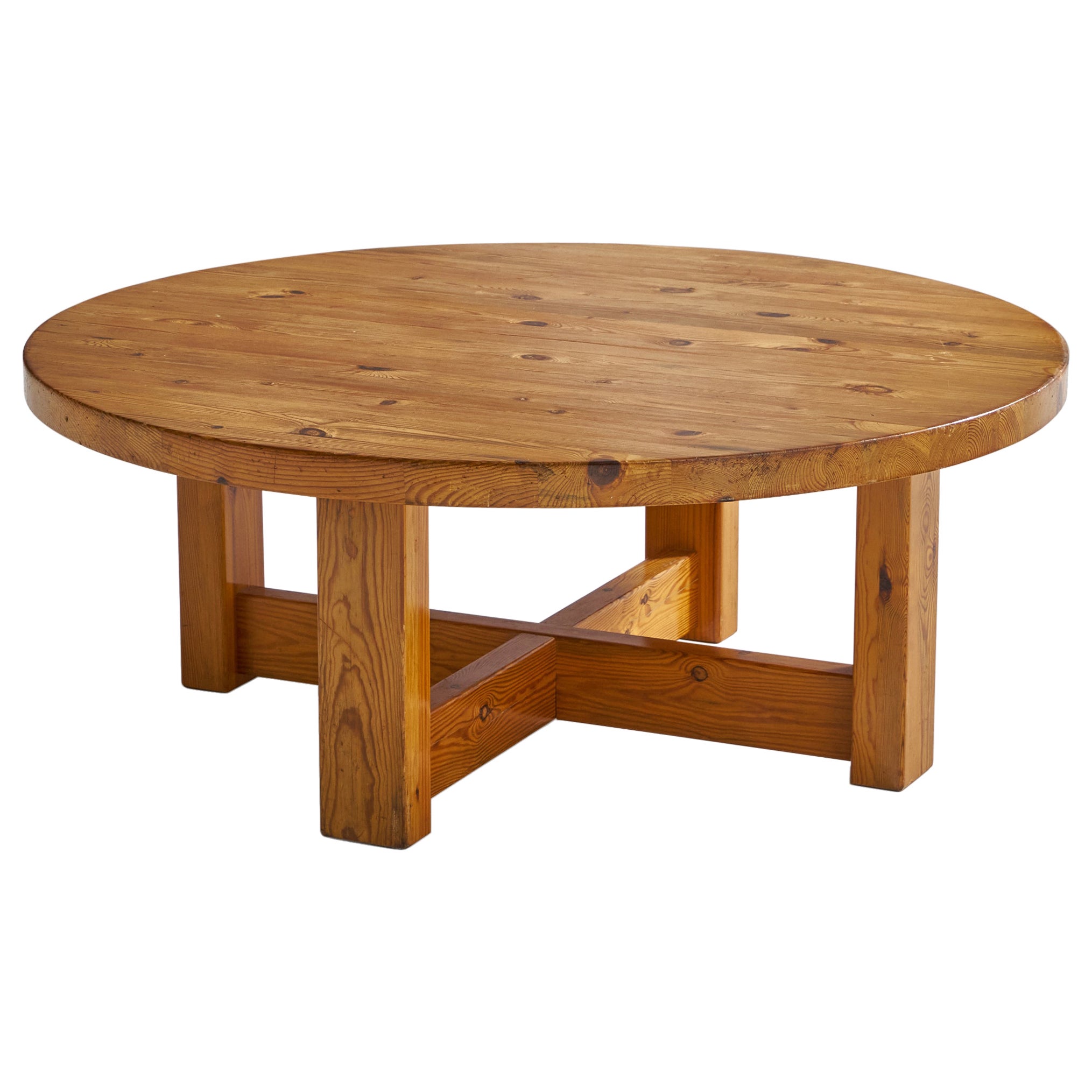 Swedish Designer, Coffee Table, Pine, Sweden, 1960s