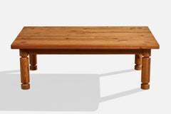 Swedish Designer, Coffee Table, Pine, Sweden, 1970s