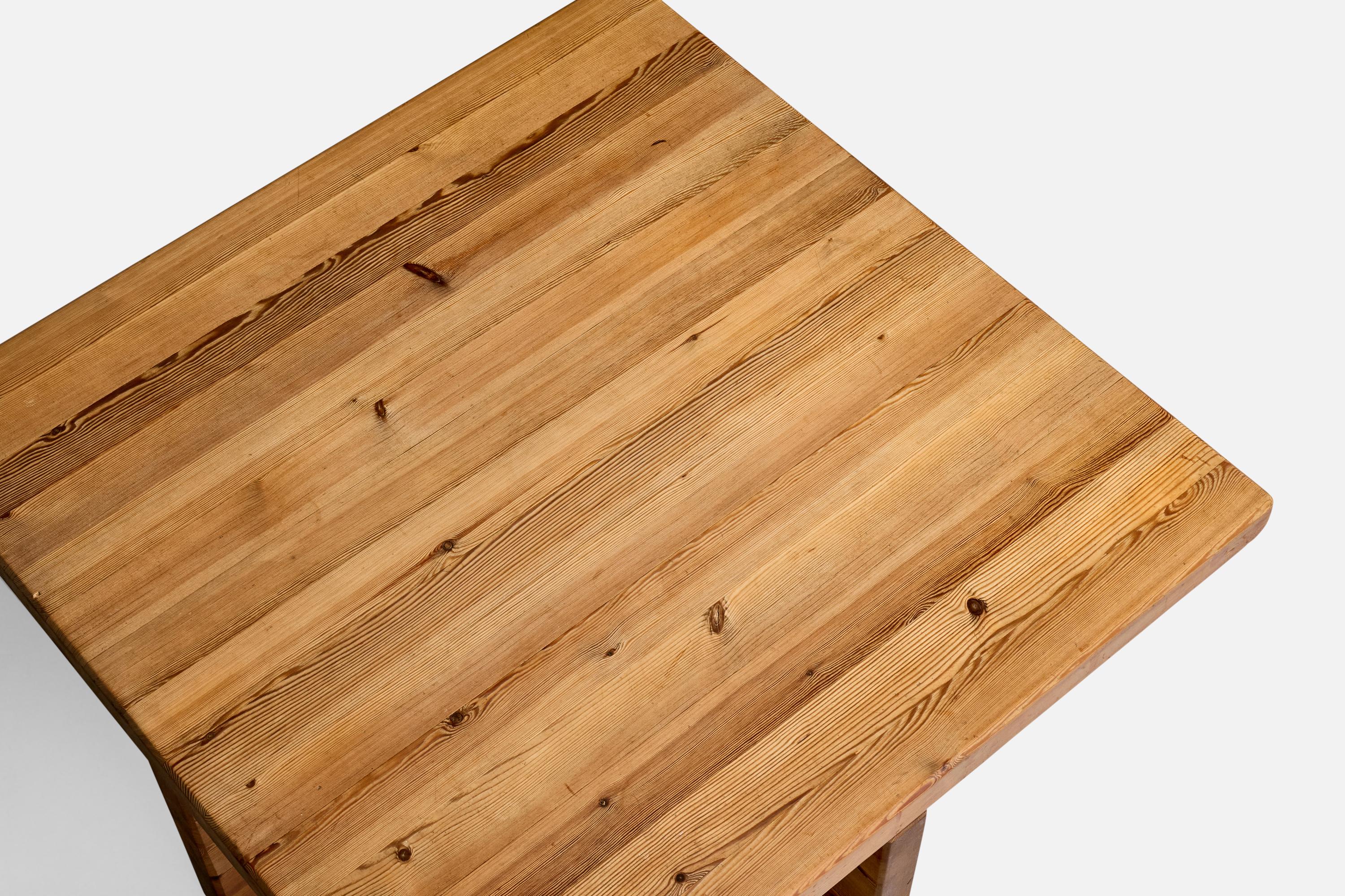 Swedish Designer, Coffee Table, Pine, Sweden, 1970s For Sale 1