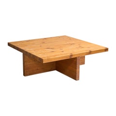 Swedish Designer, Coffee Table, Pine, Sweden, 1970s