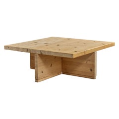 Swedish Designer, Coffee Table, Pine, Sweden, 1970s
