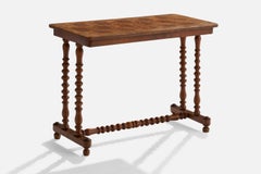 Schwedischer Designer, Konsolentisch, Nussbaum, Schweden, 1920er Jahre