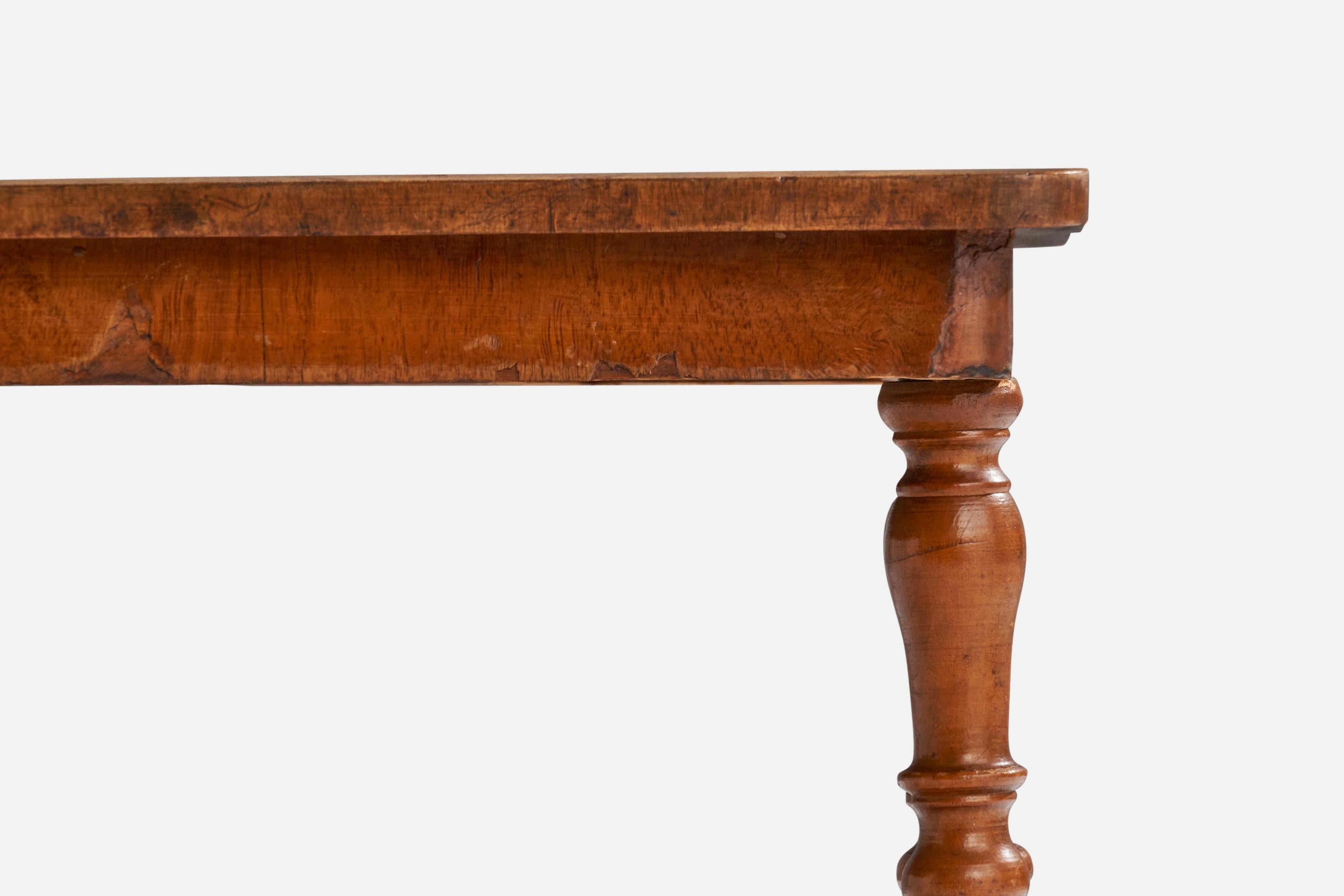 Early 20th Century Swedish Designer, Console Table, Walnut, Sweden, 1920s For Sale