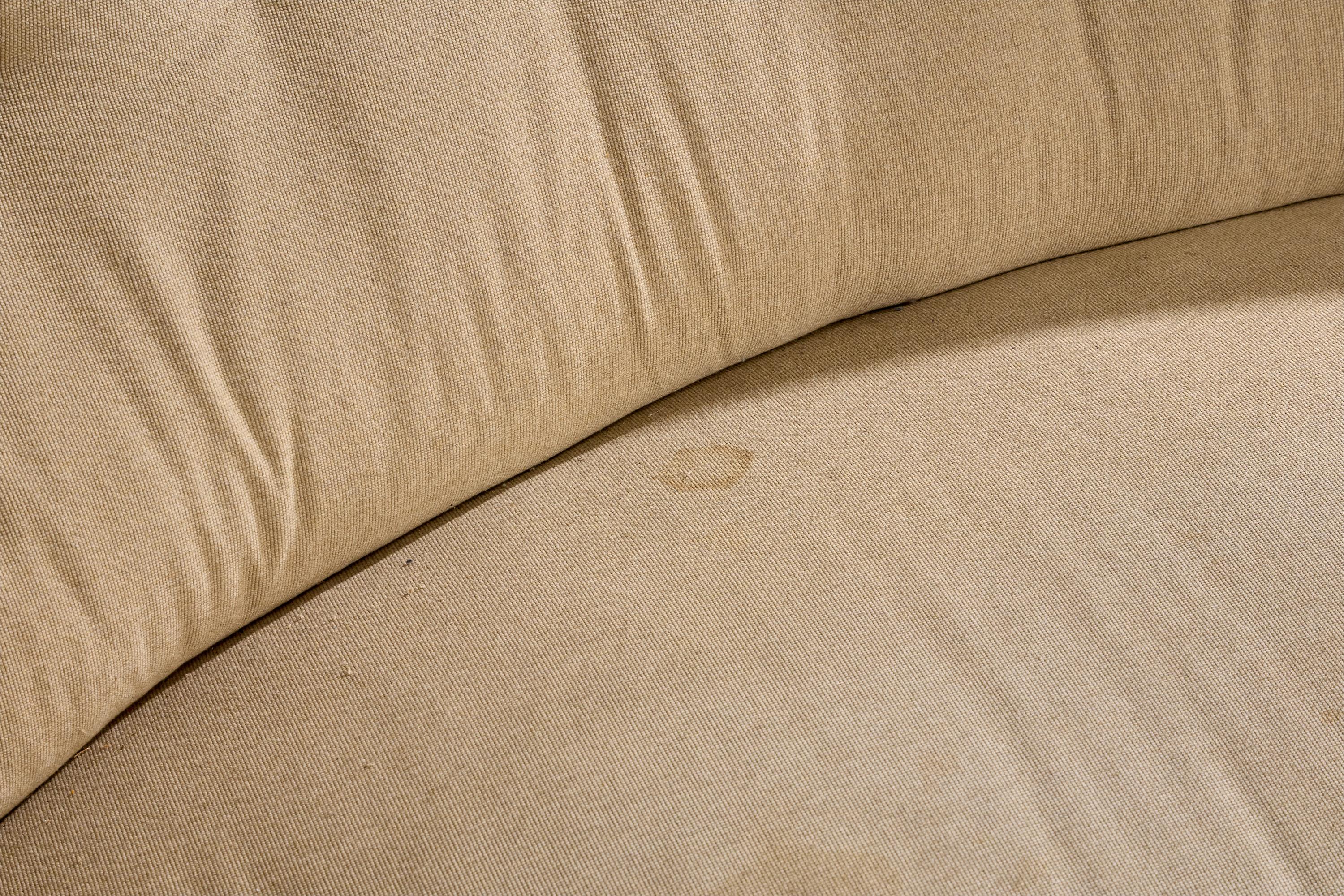 Swedish Designer, Curved Sofa, Wood, Fabric, Sweden, 1940s For Sale 4
