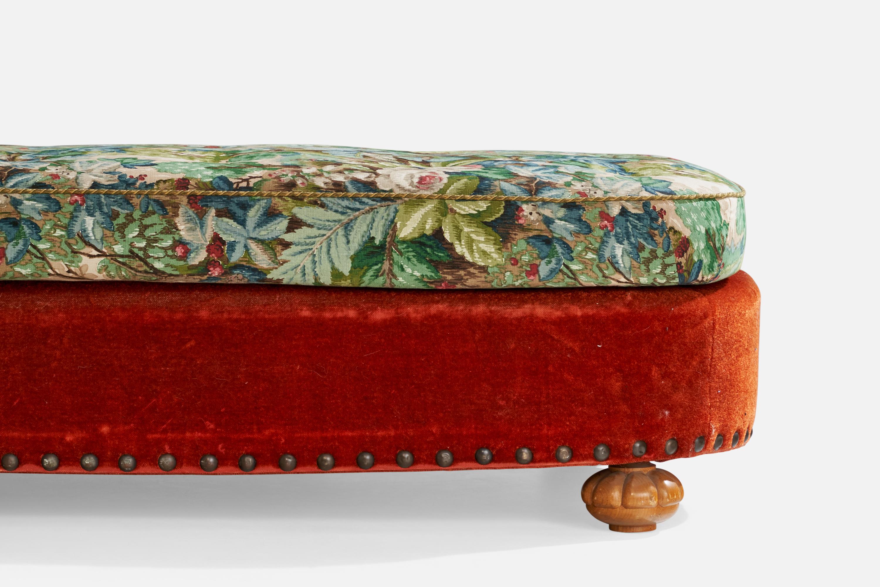 Diseñador sueco, Cama de día, Tela, Madera, Suecia, Años 30 7