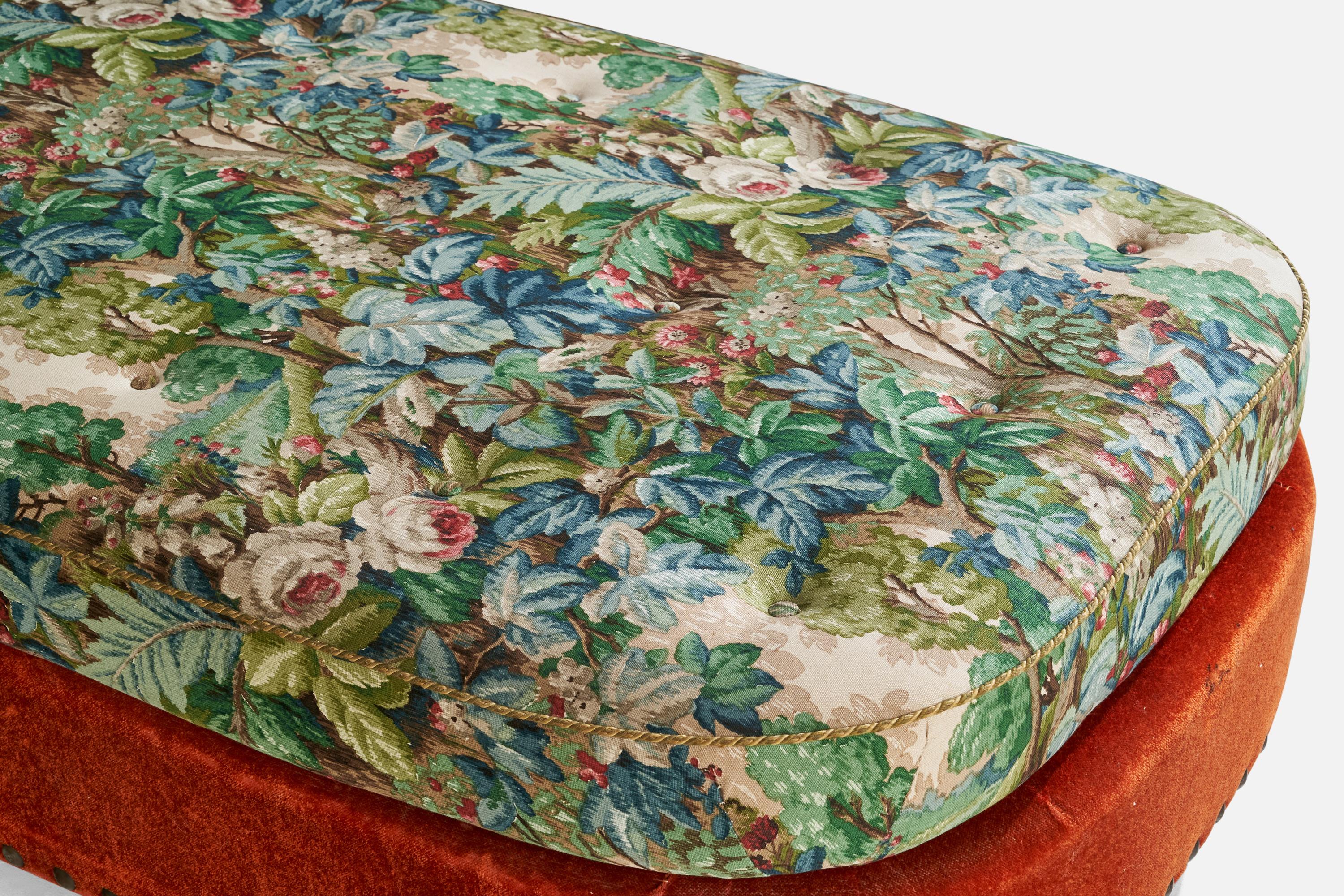 Diseñador sueco, Cama de día, Tela, Madera, Suecia, Años 30 8
