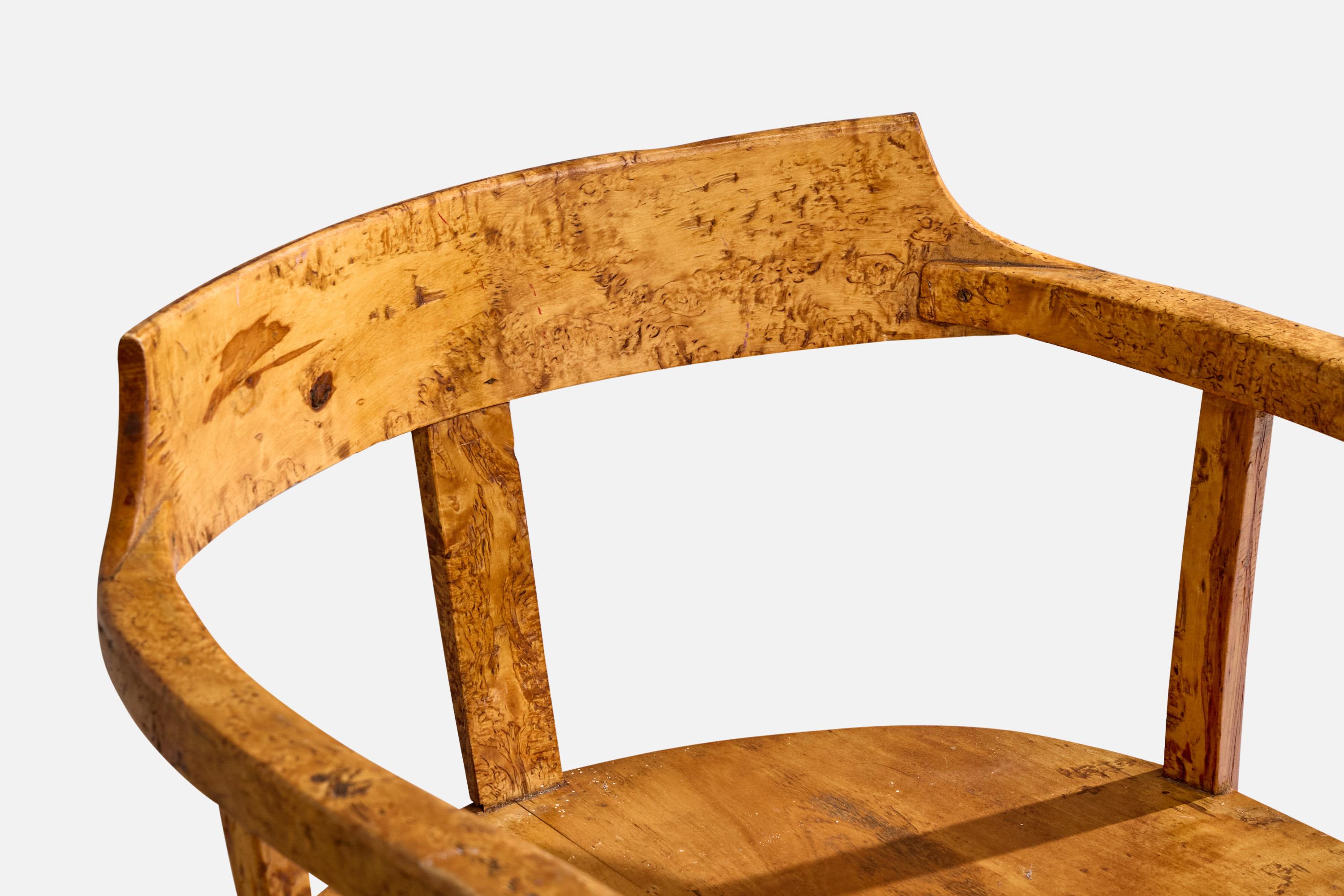Designer suédois, chaise de bureau, bouleau, métal, Suède, 1900 en vente 2