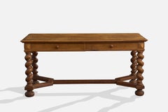 Bureau de designer suédois, Oak Oak, Suède, années 1900