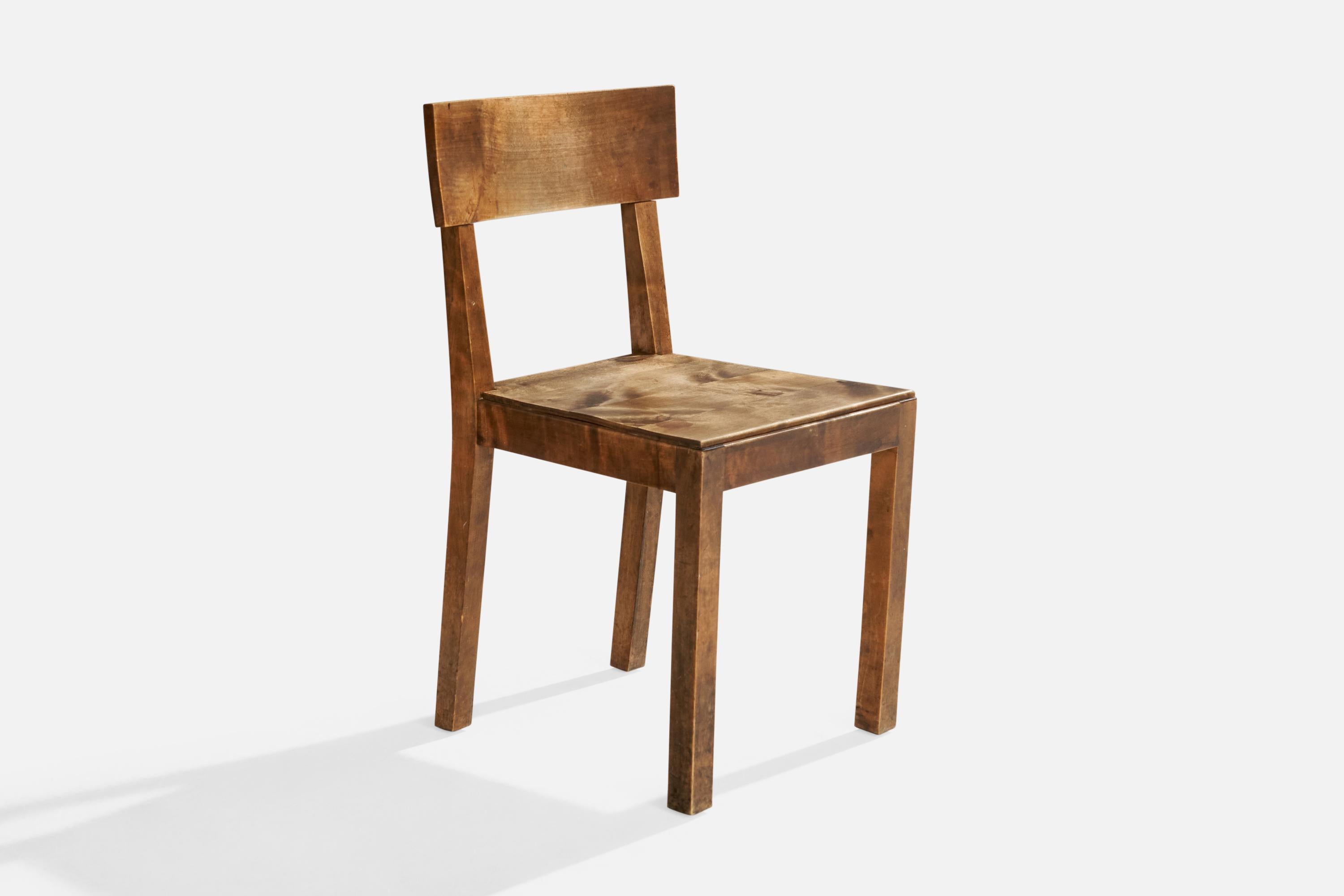 Swedish Designer, Dining Chairs, Birch, Sweden, 1930s For Sale 1