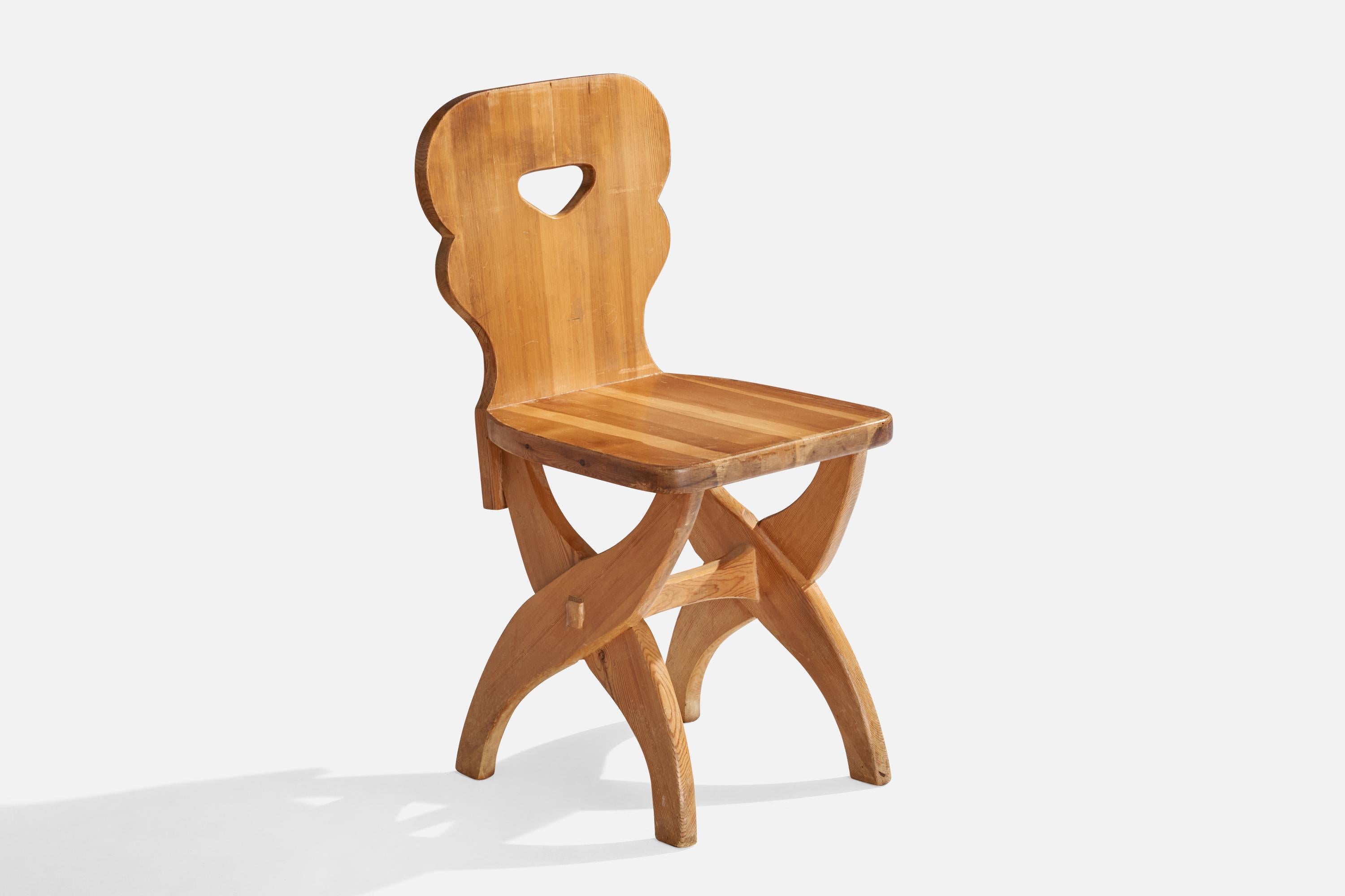 Pin Designer suédois, chaises de salle à manger, pin, Suède, 1970 en vente