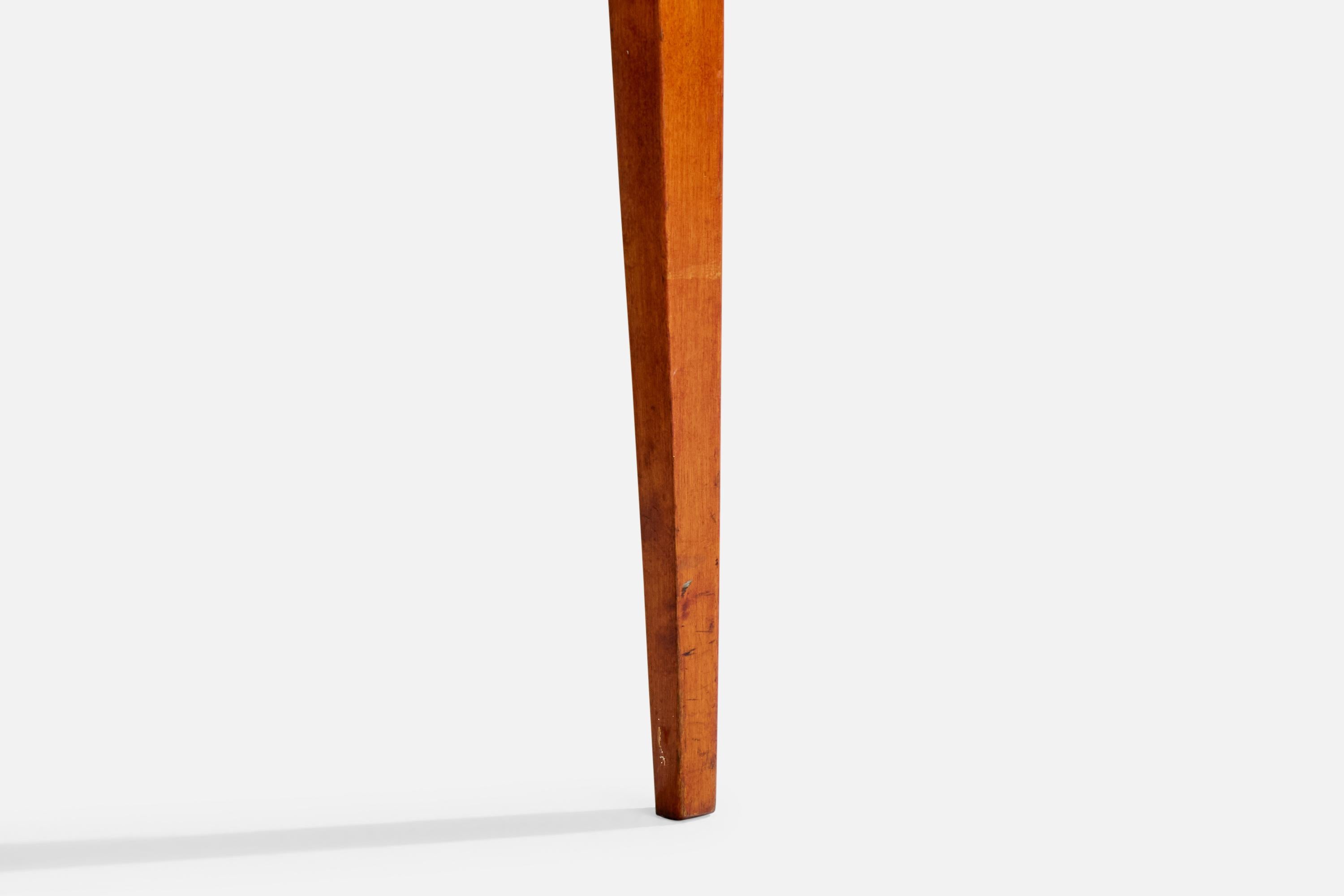 Designer suédois, chaises de salle à manger, bouleau, velours, Suède, années 1930 en vente 6