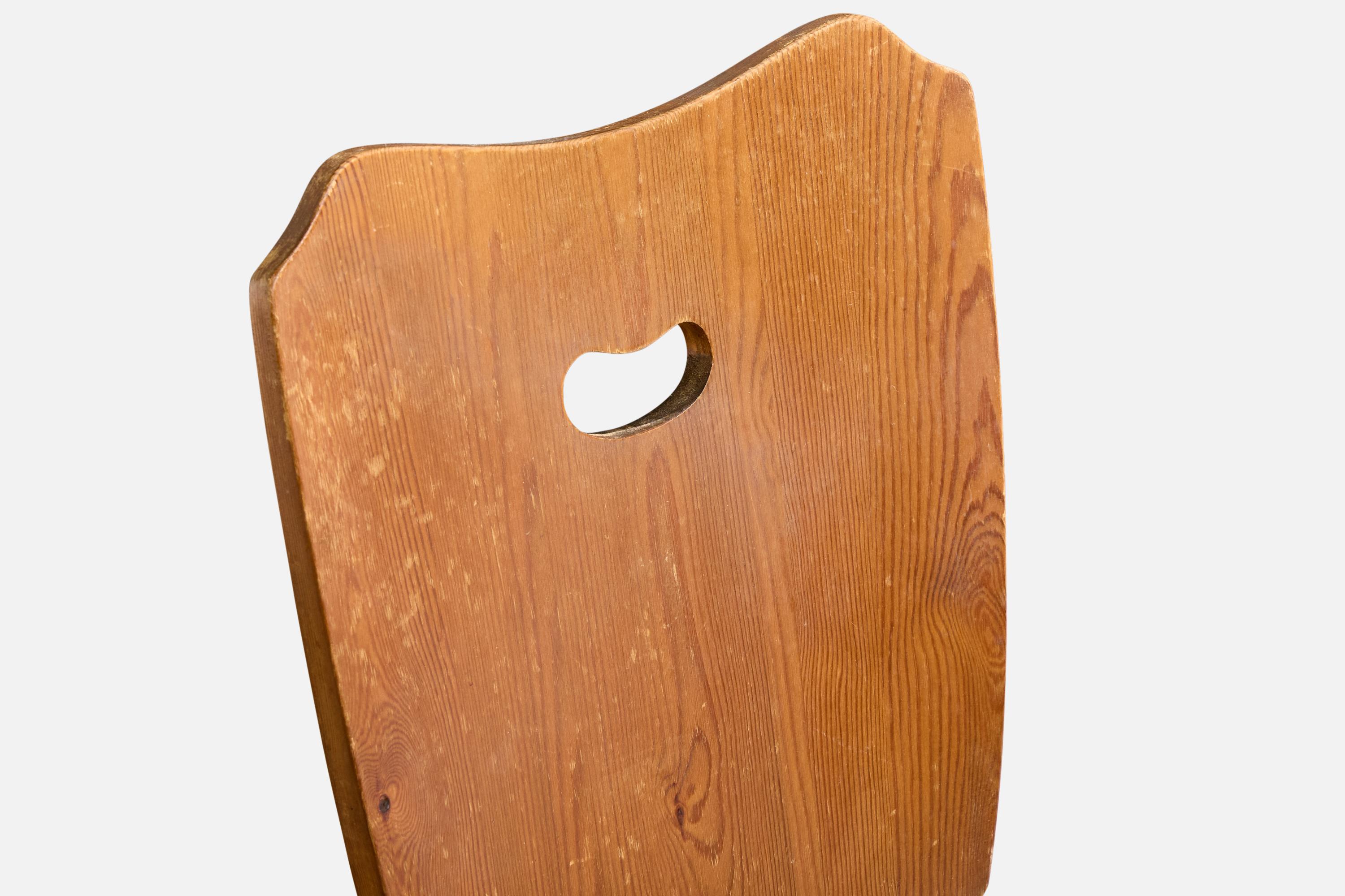 Designer suédois, chaises de salle à manger, pin, Suède, années 1960 en vente 3