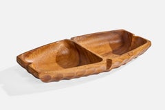 Swedish Designer, Dish, Teak, Sweden, 1950s