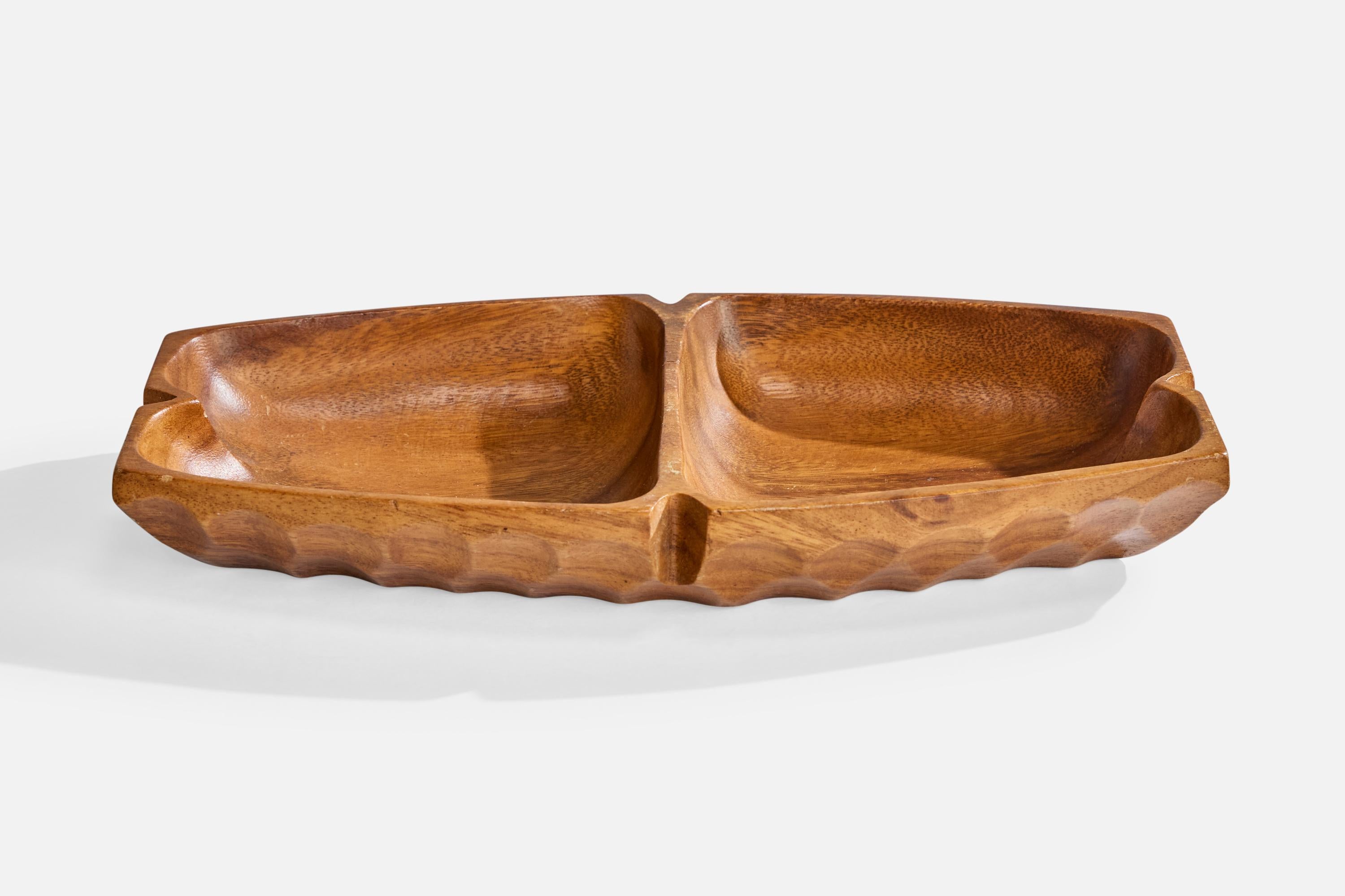 Mid-Century moderno Piatto di design svedese, Teak, Svezia, anni '50 in vendita