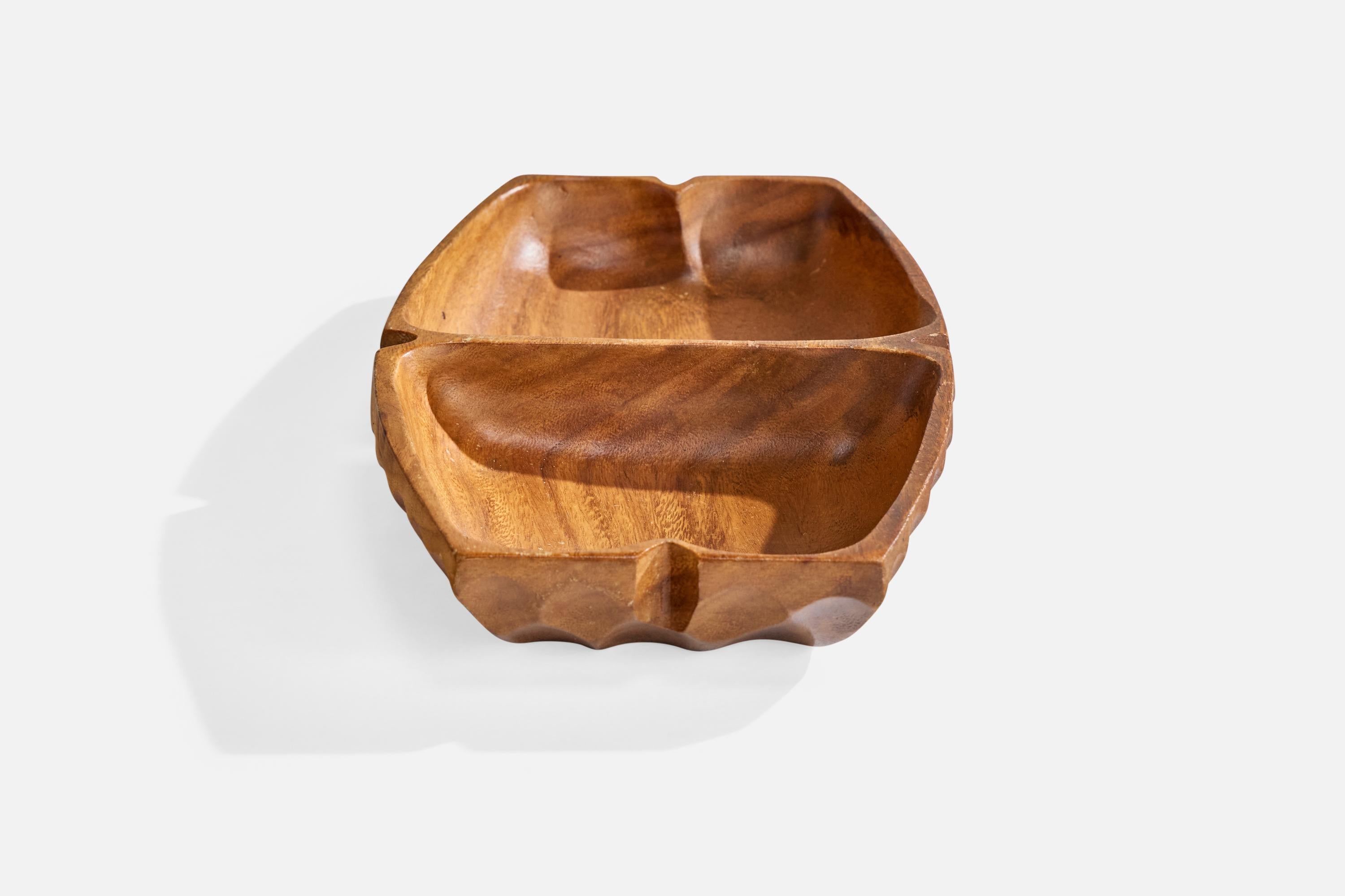Svedese Piatto di design svedese, Teak, Svezia, anni '50 in vendita