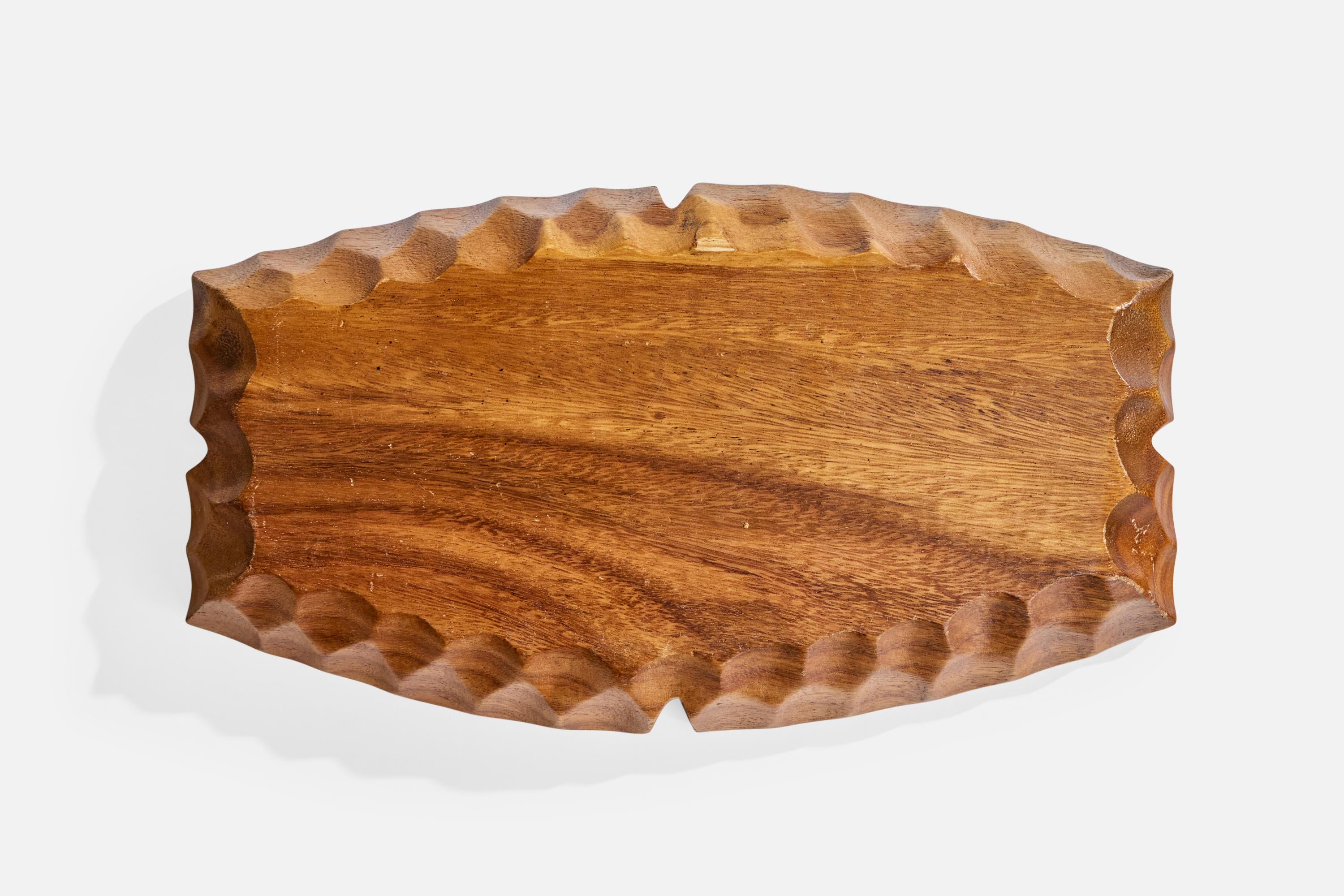 Legno Piatto di design svedese, Teak, Svezia, anni '50 in vendita