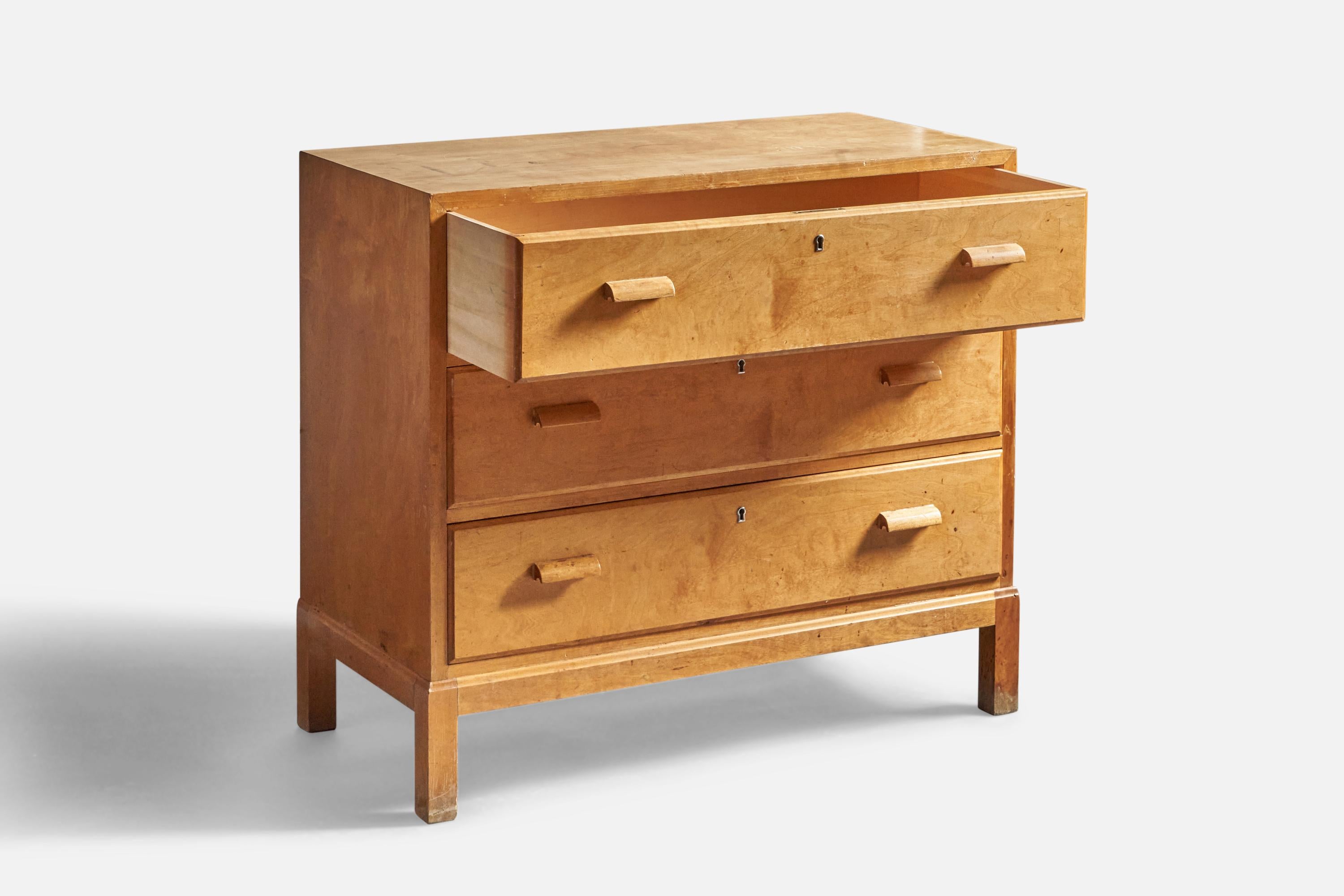 Swedish Designer, Dresser, Wood, Sweden, 1930s In Good Condition In High Point, NC