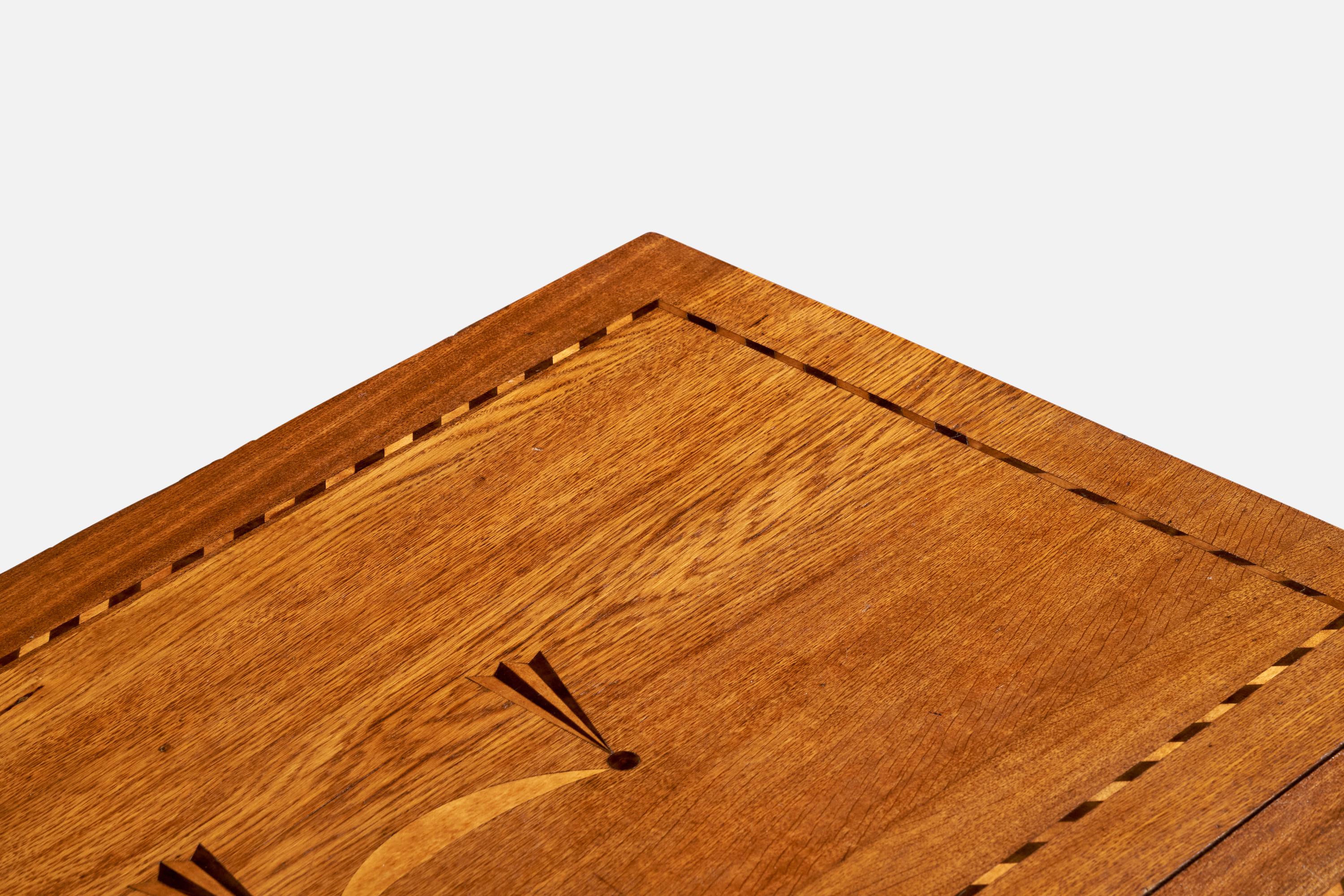 Designer svedese, Tavolo con ante a ribalta, Oak, Svezia, anni '40 in vendita 5