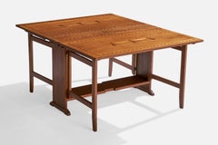 Swedish Designer, Drop-leaf Table, Oak, Sweden, 1940s