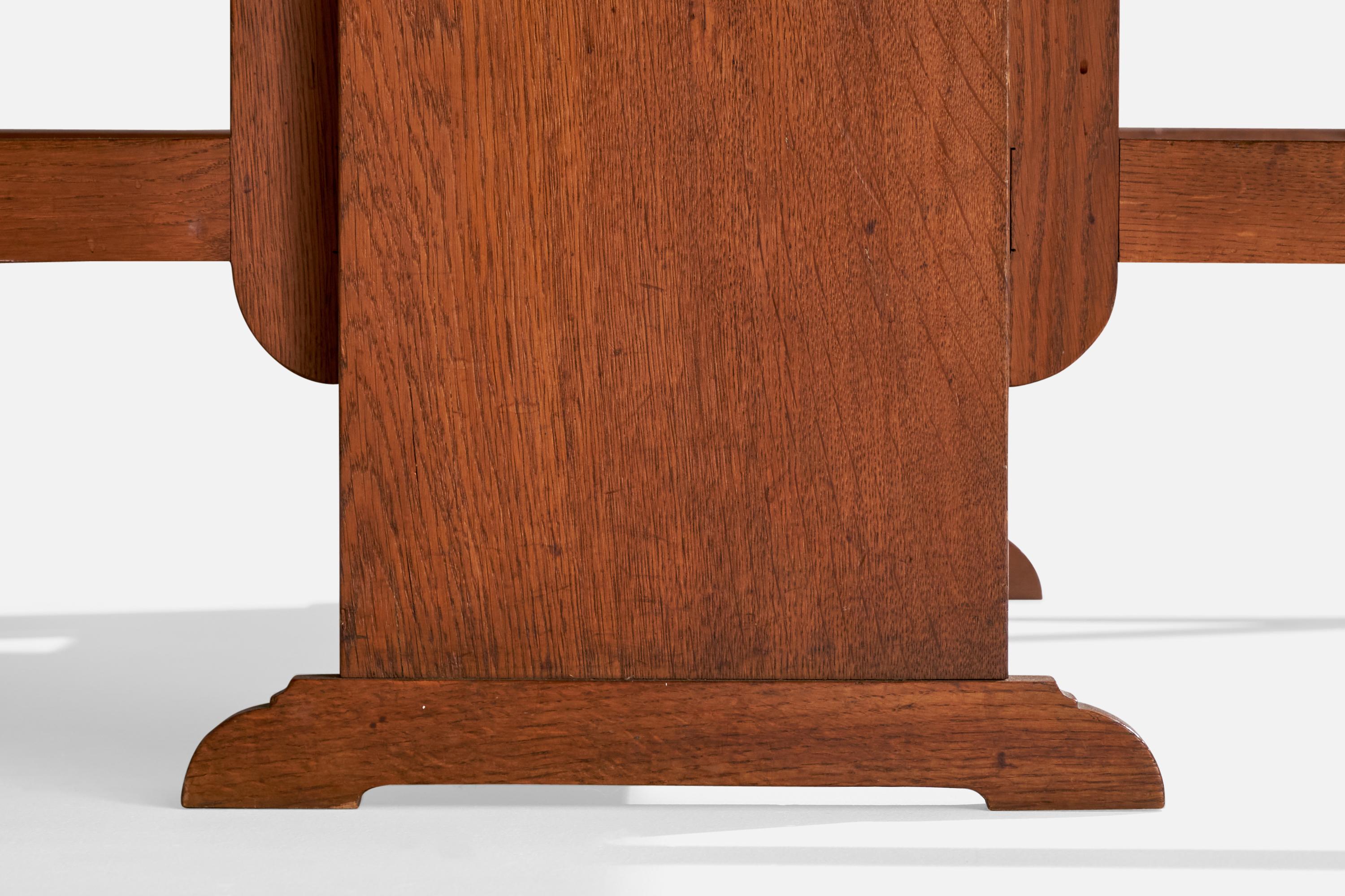 Metà XX secolo Designer svedese, Tavolo con ante a ribalta, Oak, Svezia, anni '40 in vendita
