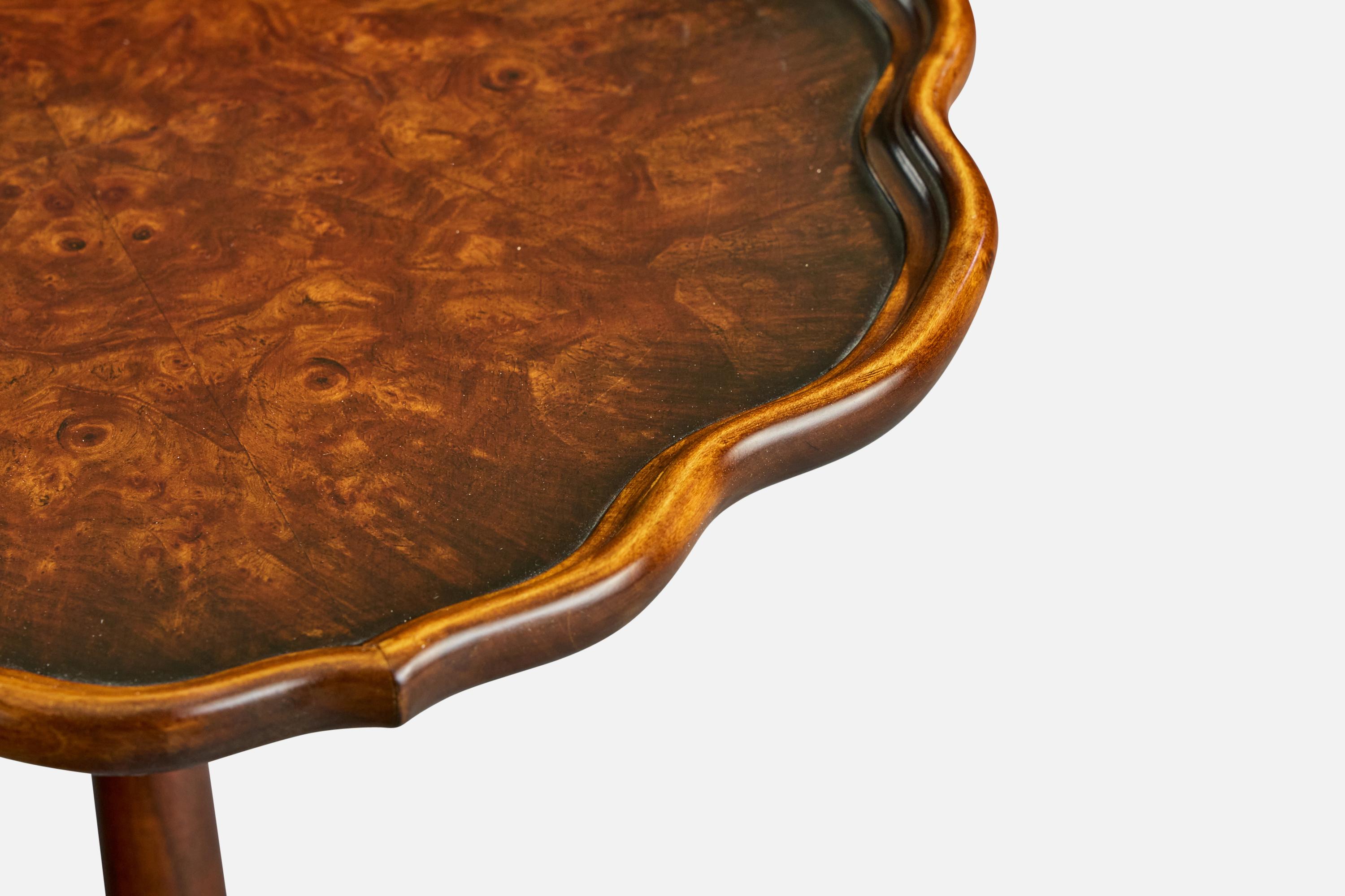 Swedish Designer, End Tables, Birch, Burl, Sweden, 1930s For Sale 3