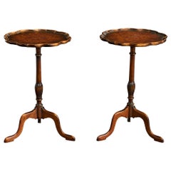 Swedish Designer, End Tables, Birch, Burl, Sweden, 1930s