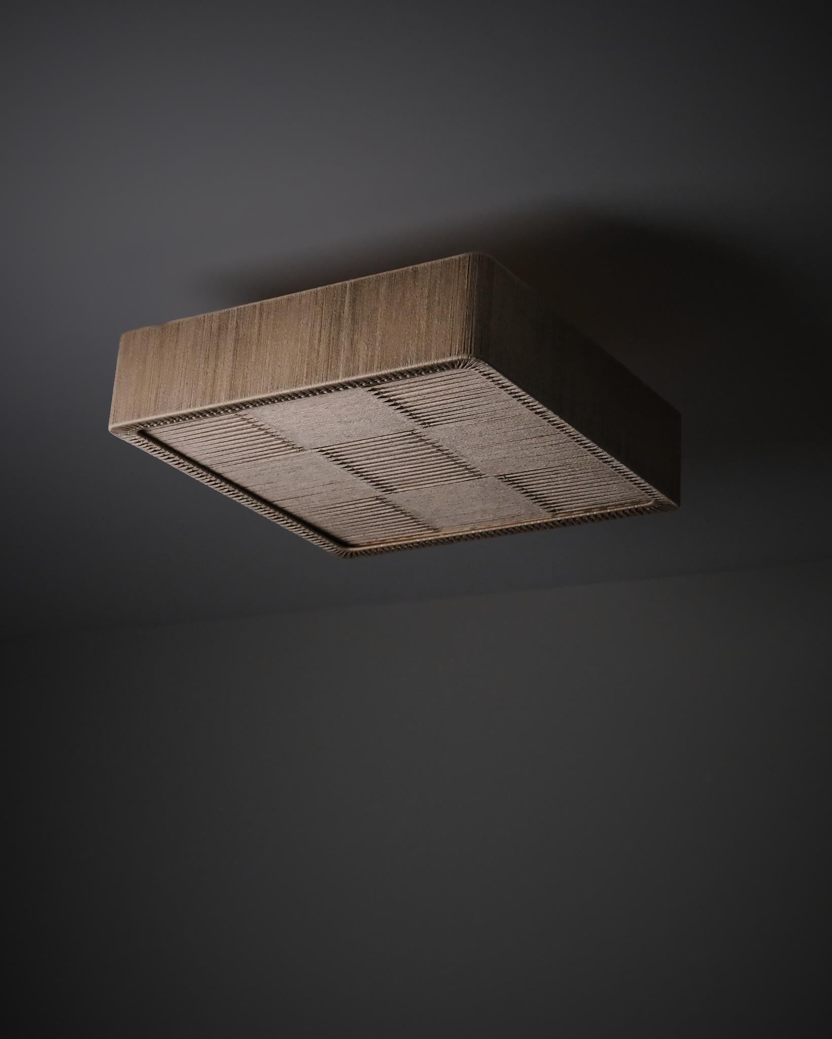 Scandinavian Modern Swedish designer fabric ceiling lamp, 1960s For Sale