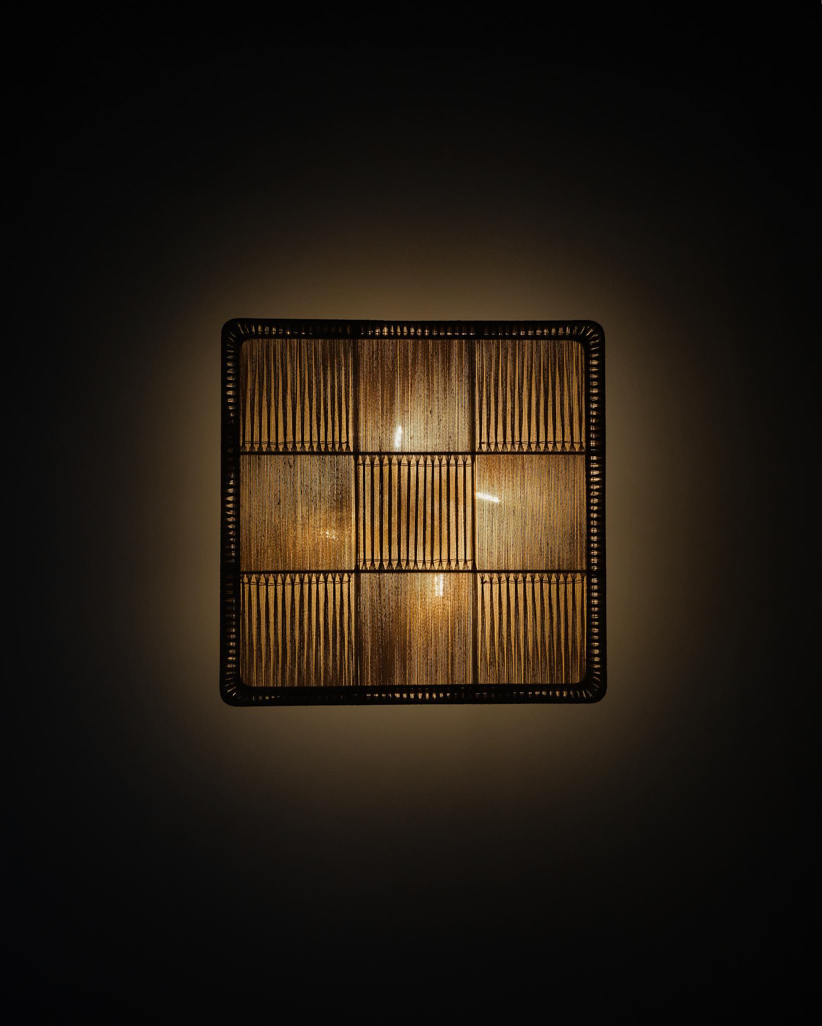 Swedish designer fabric ceiling lamp, 1960s For Sale 1