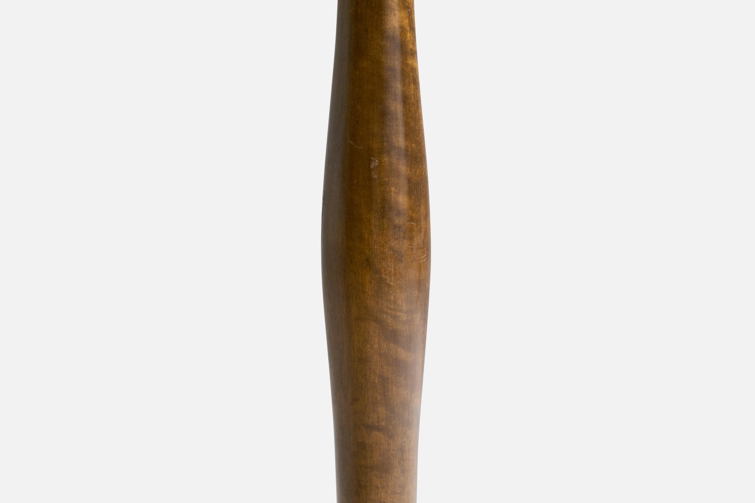 Designer suédois, lampadaire, bouleau, tissu, Suède, années 1920 en vente 2